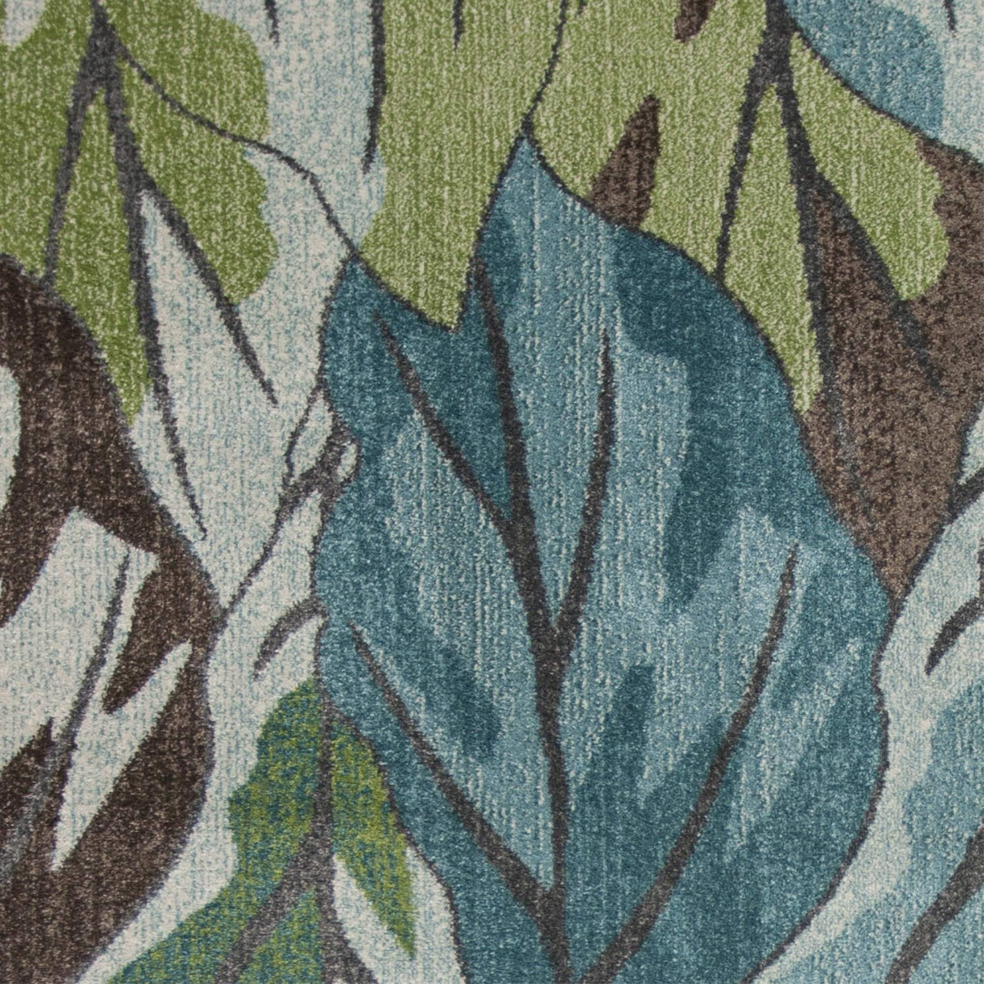 Homeroots Decor 63 X 91 X 0.5 Blue Polypropelene Rug