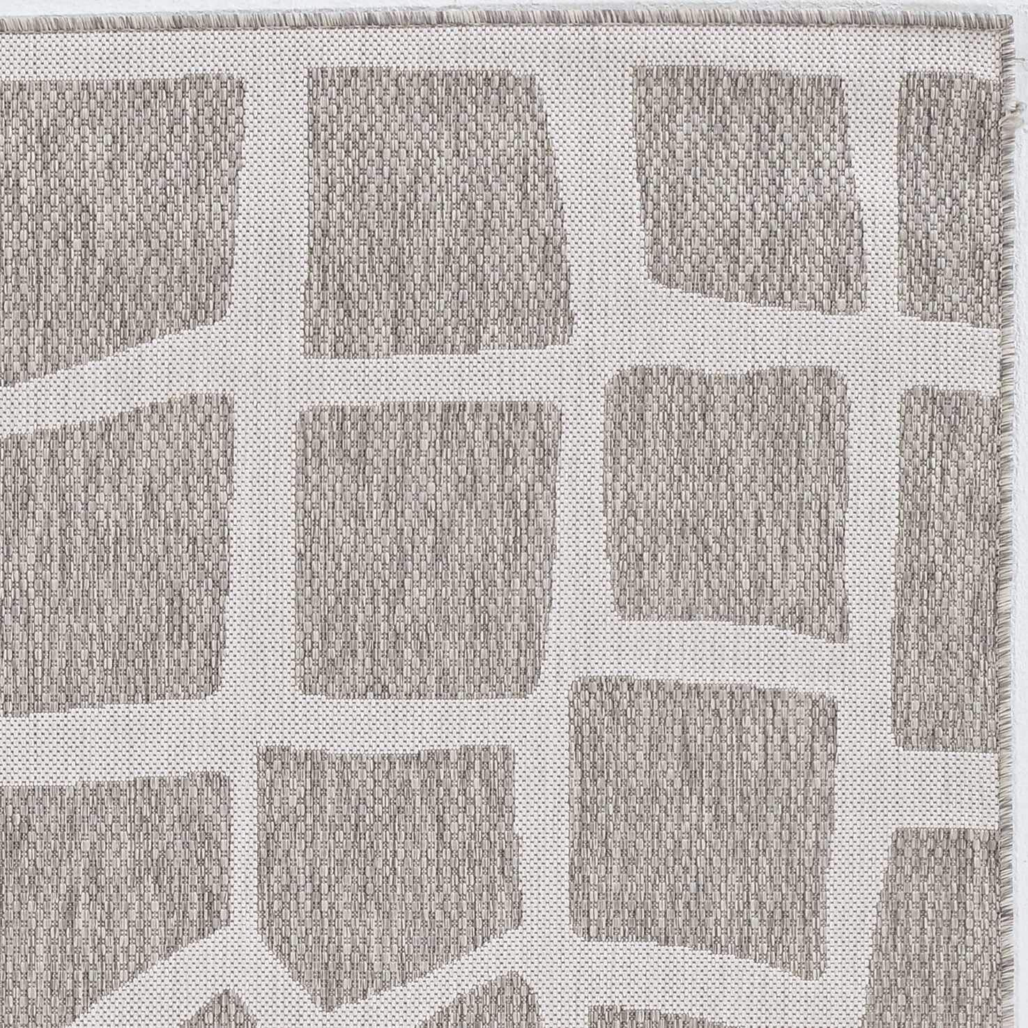 Homeroots Decor 94 X 94 X 025 Ivorygrey Polypropylene Rug