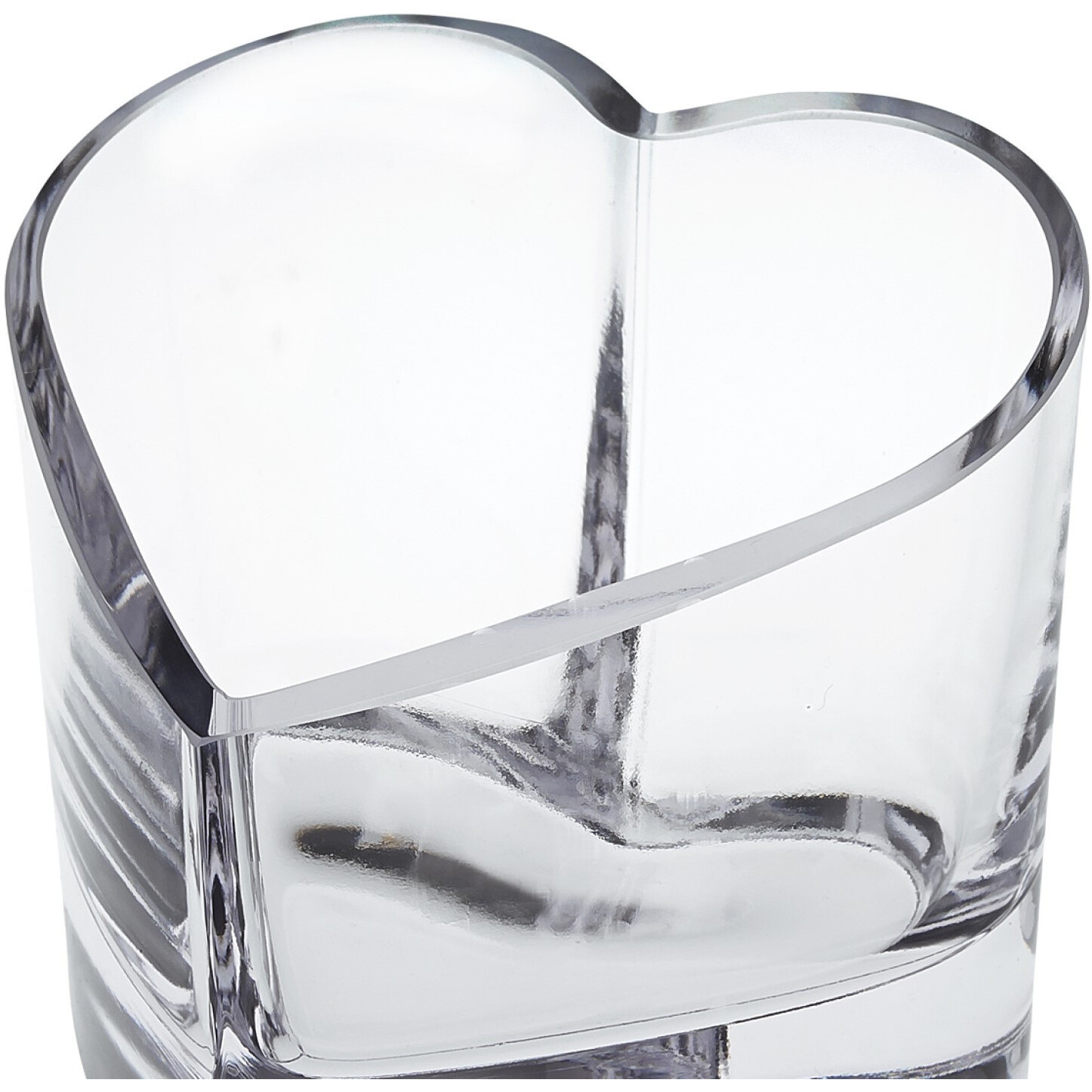 Mouth Blown European Crystal Heart Bowl Or Votive