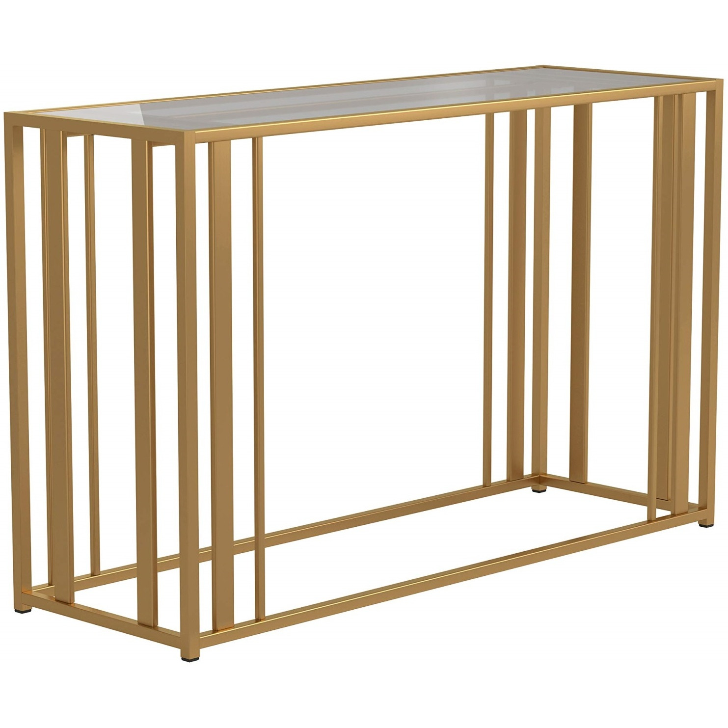 Adri Metal Frame Sofa Table Matte Brass