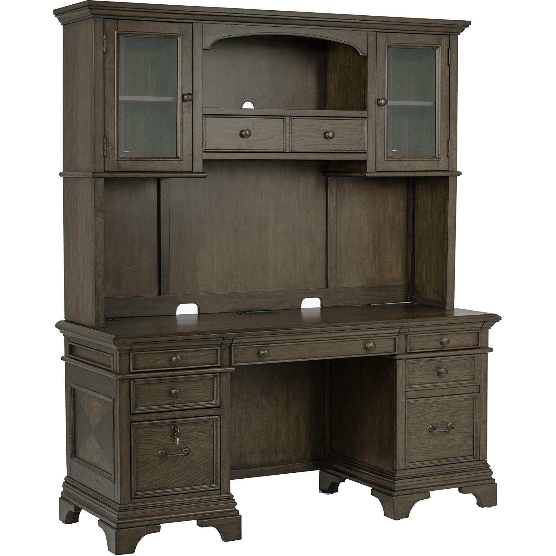 Hartshill Credenza With Hutch Burnished Oak