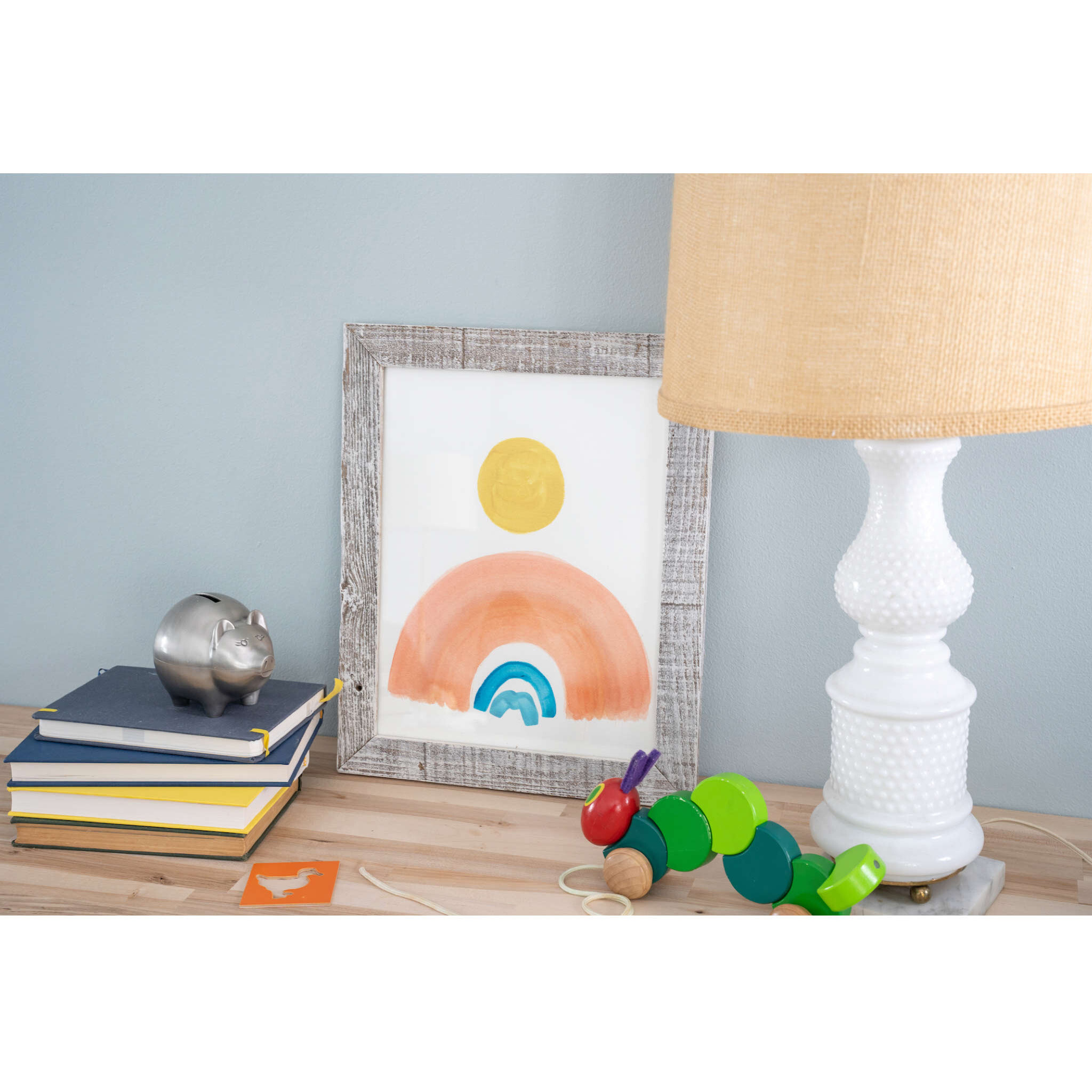 24X36 Rustic White Washed Picture Frame With Plexiglass Holder