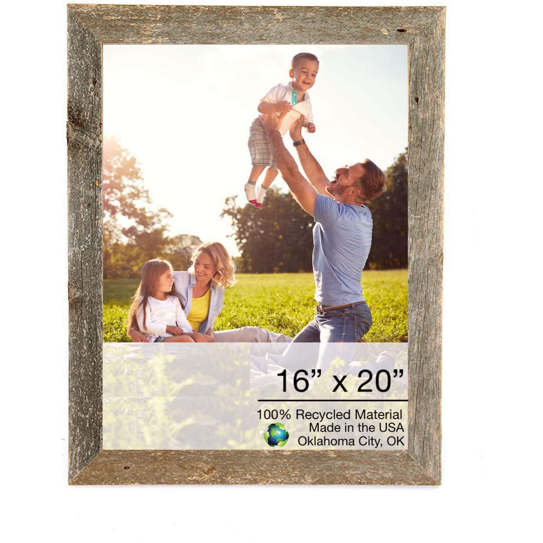 16 X 20 Natural Weathered Grey Picture Frame