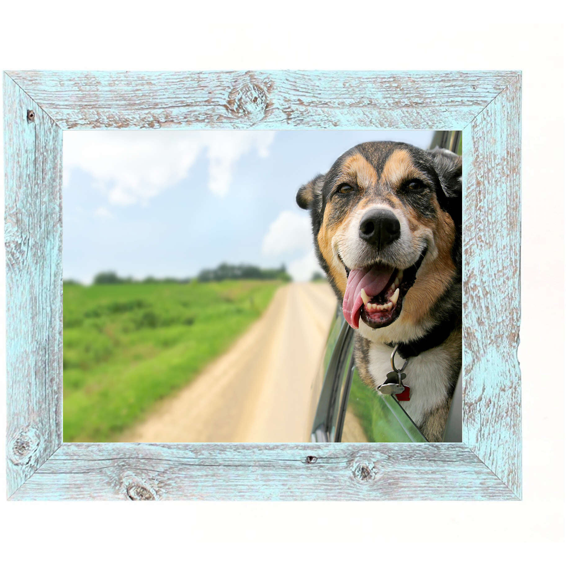 11"&quotX13"" Rustic Blue Picture Frame