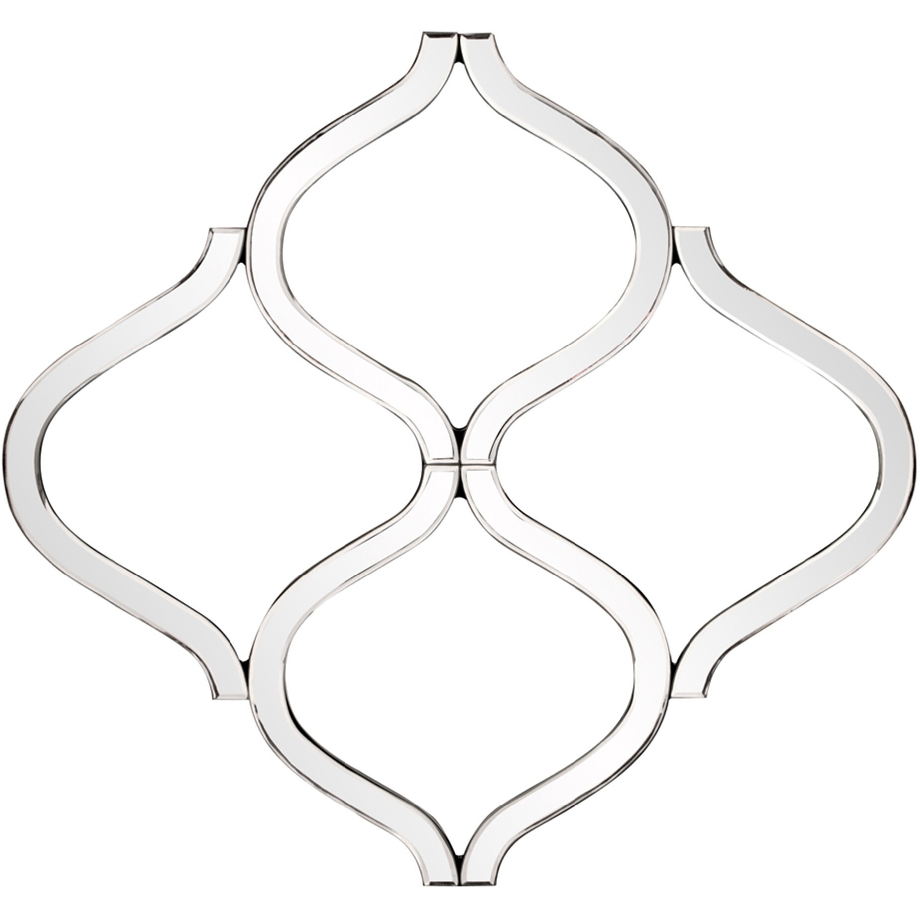 Interlocking Mirrored Curved Shapes With Beveled Edge