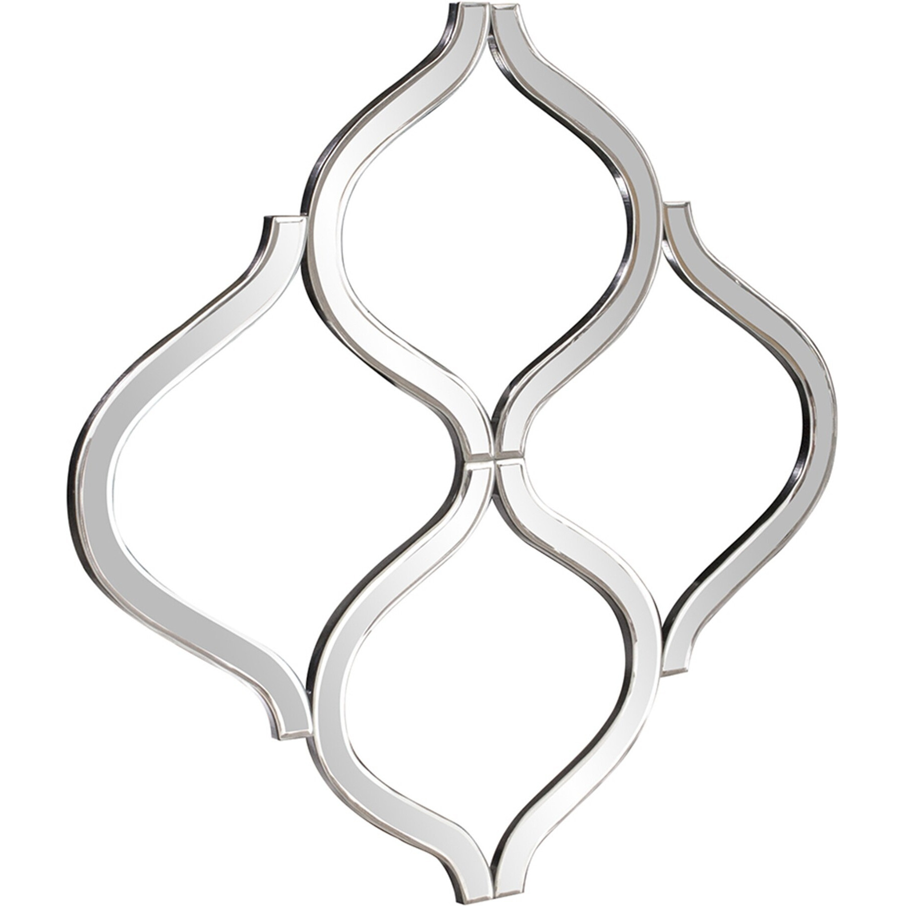 Interlocking Mirrored Curved Shapes With Beveled Edge