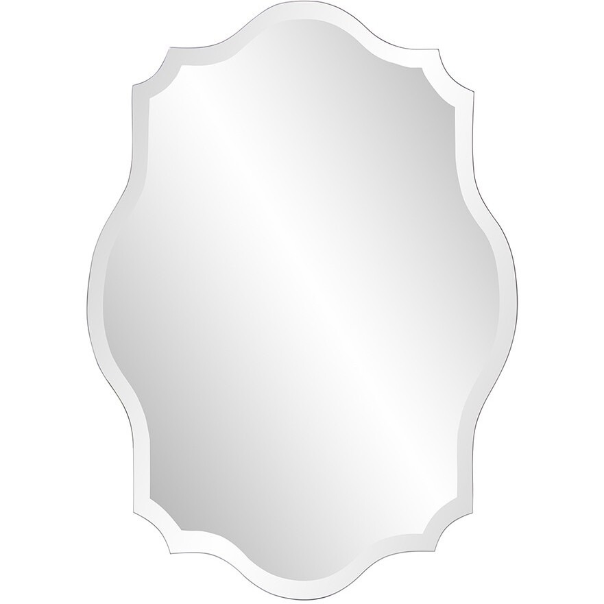 Minimalist Rectangle Mirror With Scalloped Corners And Curved Edges