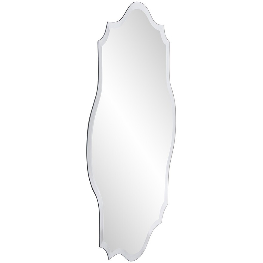 Minimalist Rectangle Mirror With Scalloped Corners And Curved Edges
