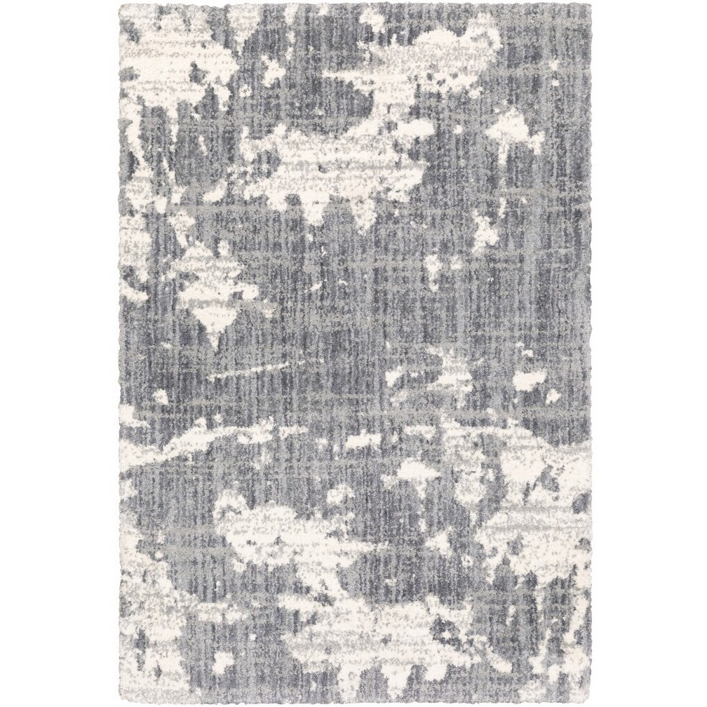 9'X12' Grey And Ivory Grey Matter  Area Rug