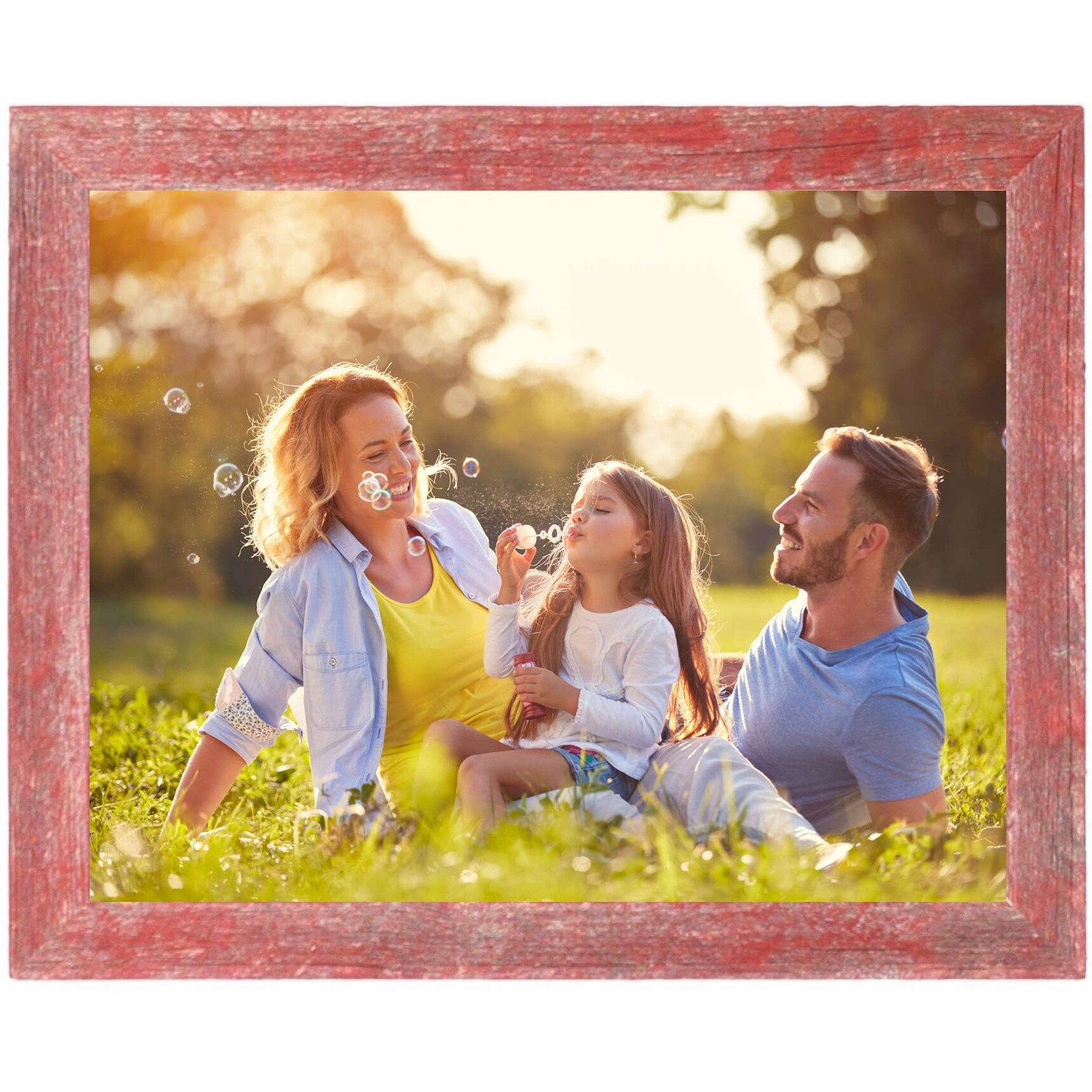 10 X 10  Rustic Farmhouse Red Wood Frame