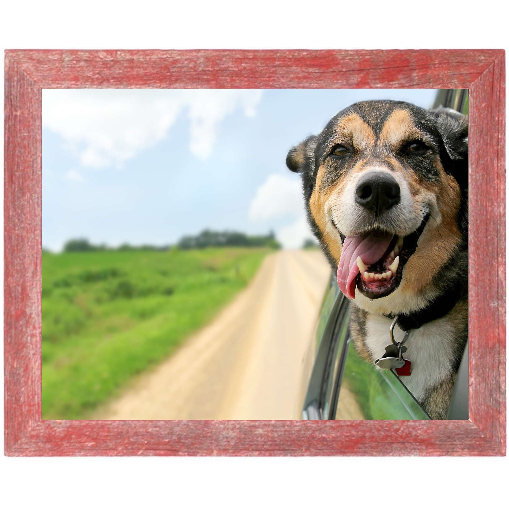 10 X 10  Rustic Farmhouse Red Wood Frame