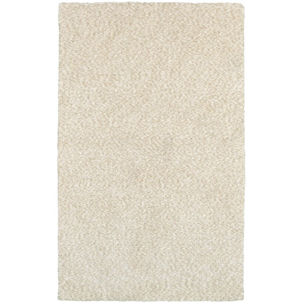8 X 11 Modern Shag Ivory Indoor Area Rug