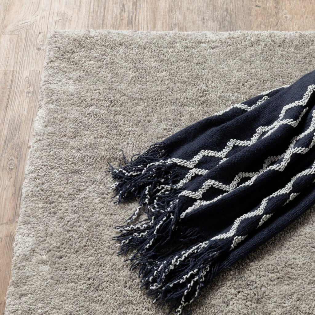 8 X 11 Modern Shaggy Soft Gray Indoor Area Rug