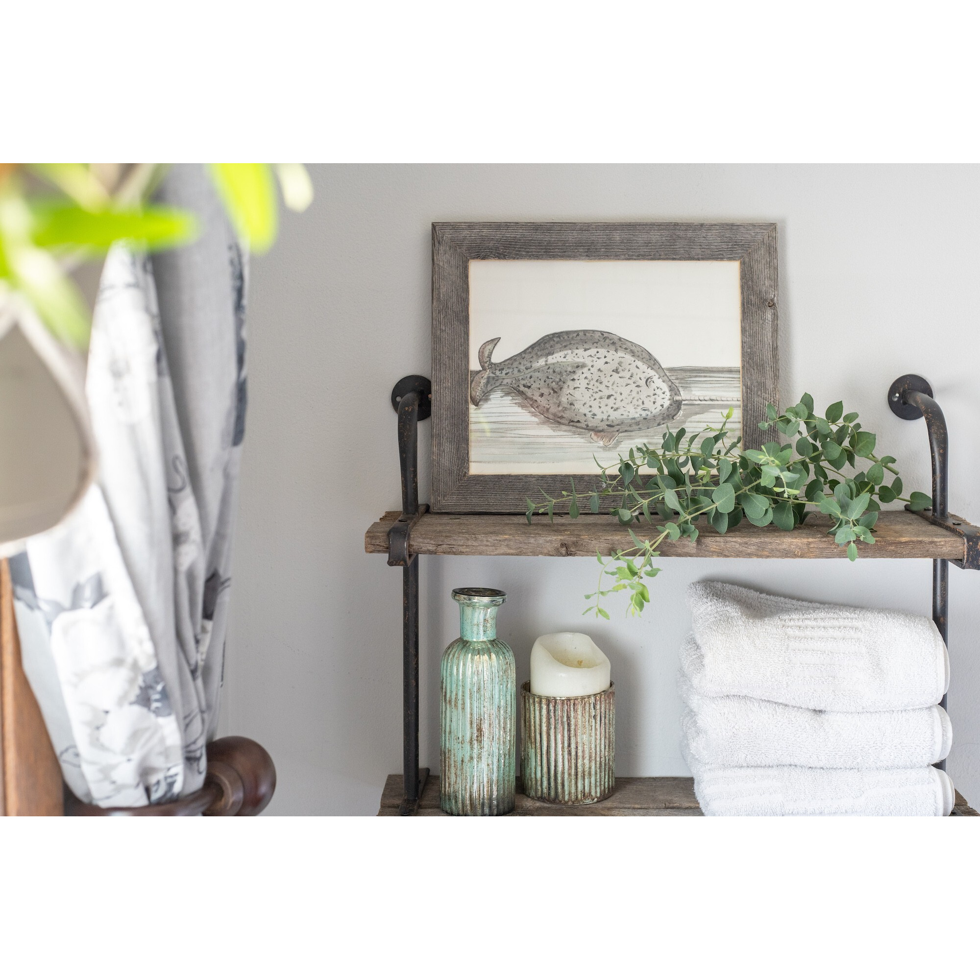 18"" X 24"" Rustic Farmhouse Gray Wood Frame