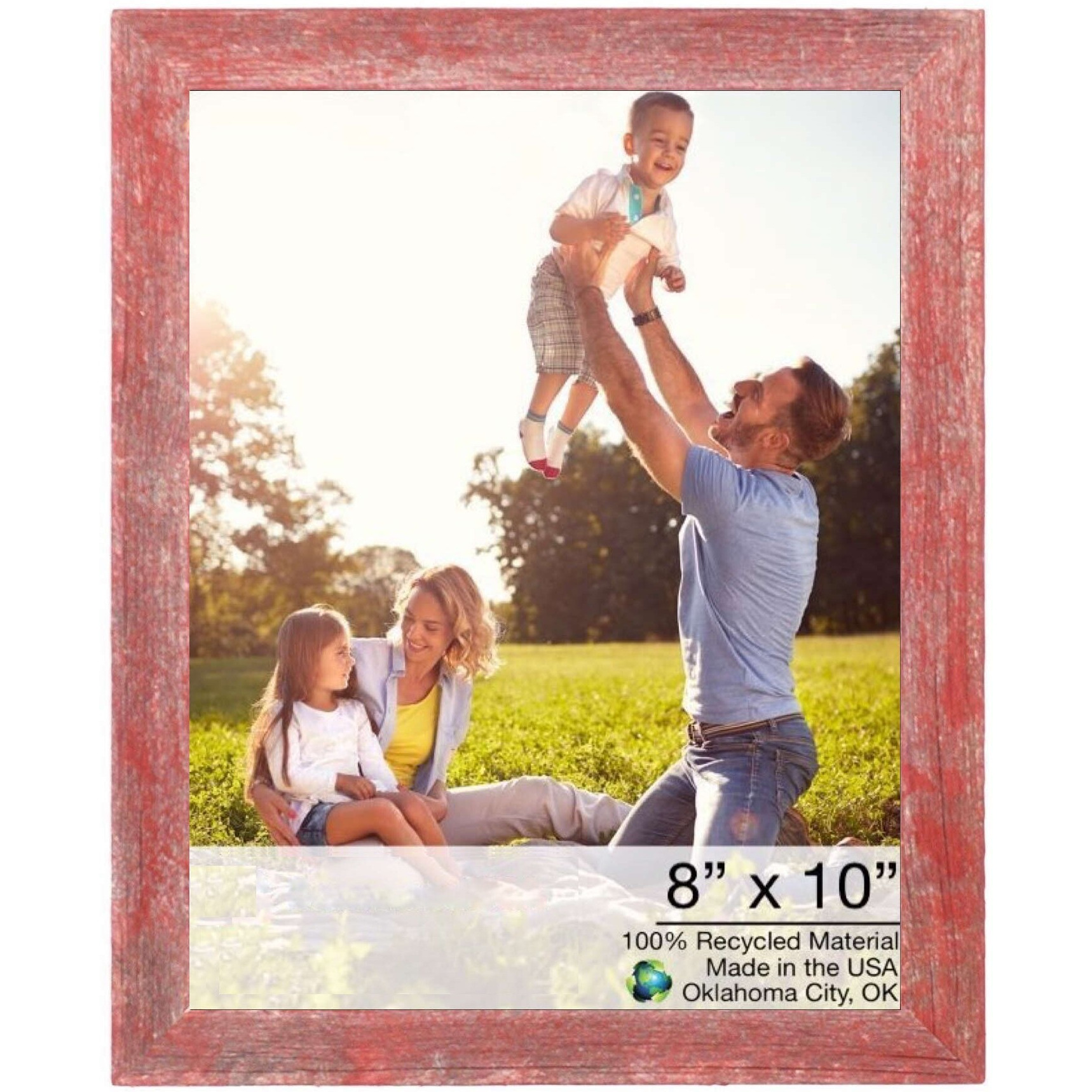 8 X 10 Rustic Farmhouse Red Wood Frame