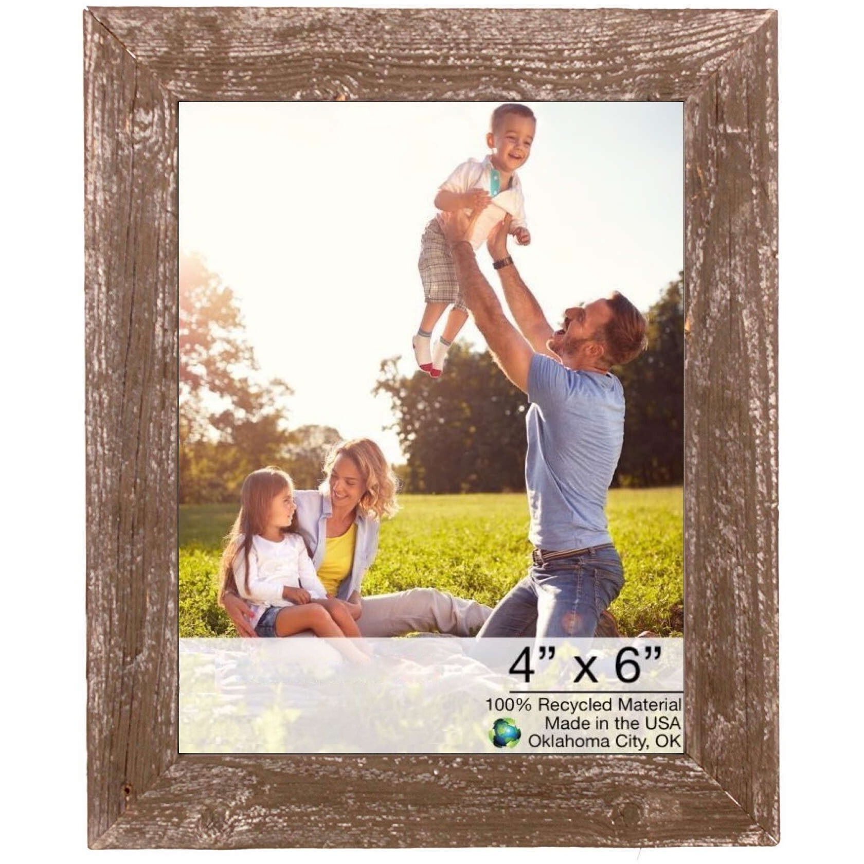 4 X 6 Rustic Farmhouse Espresso Wood Frame