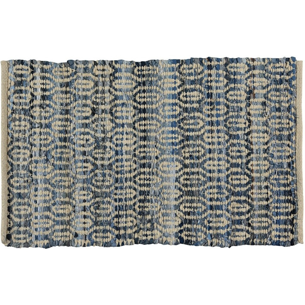 2' X 3' Blue And Gray Ogee Scatter Rug
