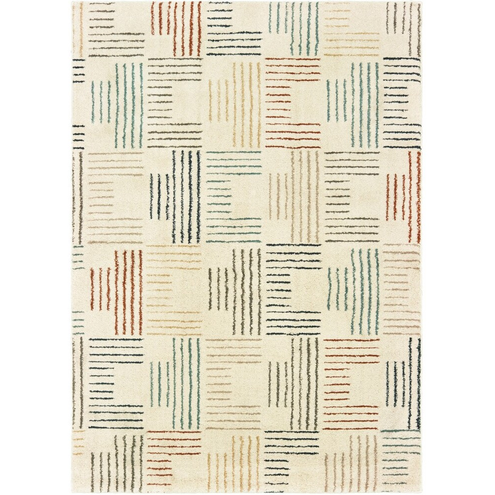 2' X 3' Ivory Multi Neutral Tone Scratch Indoor Accent Rug