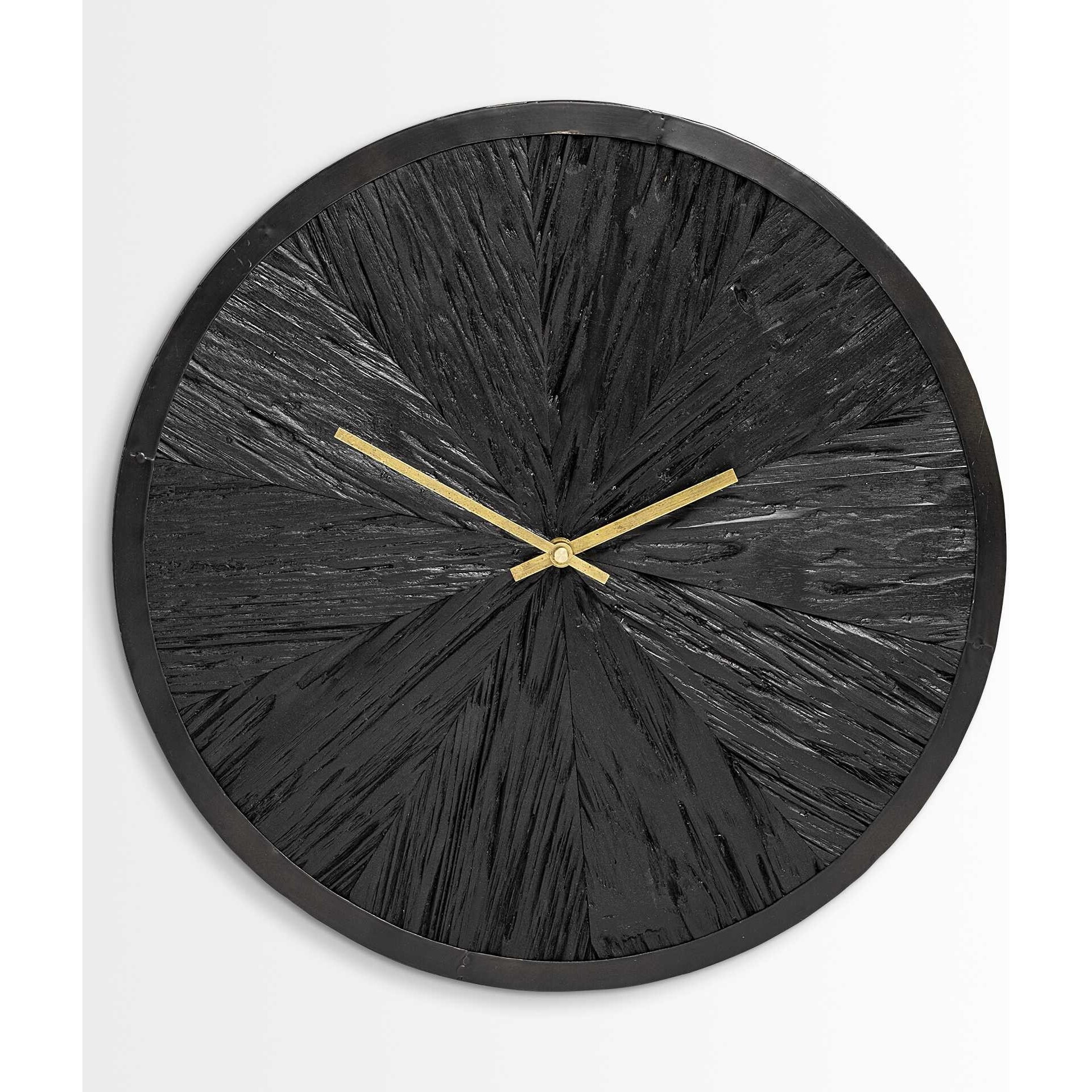16.5"" Round Large Black Modern Wall Clock