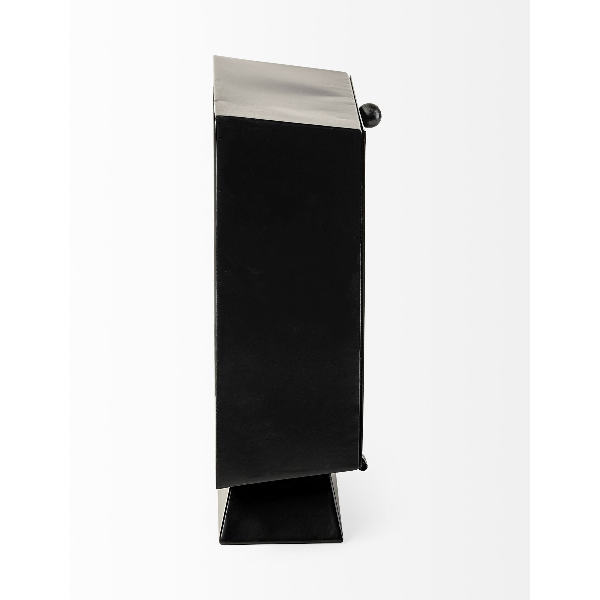 Black Metal Square Desk  Table Clock
