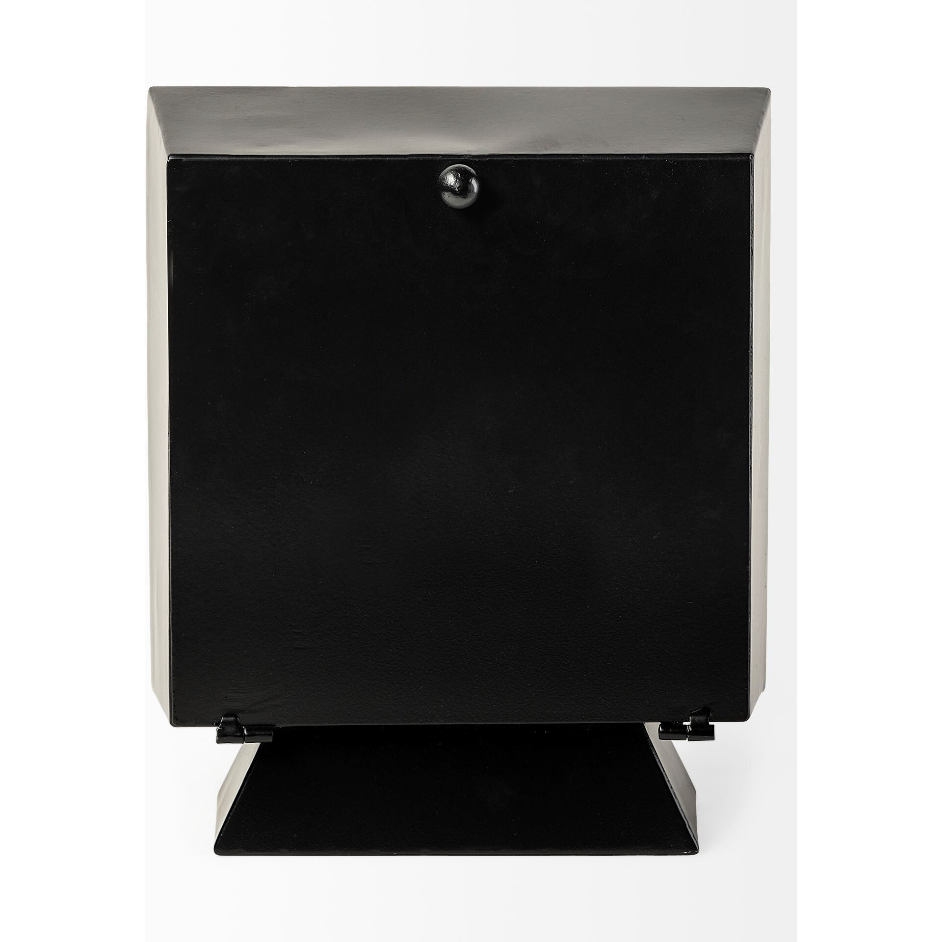 Black Metal Square Desk  Table Clock
