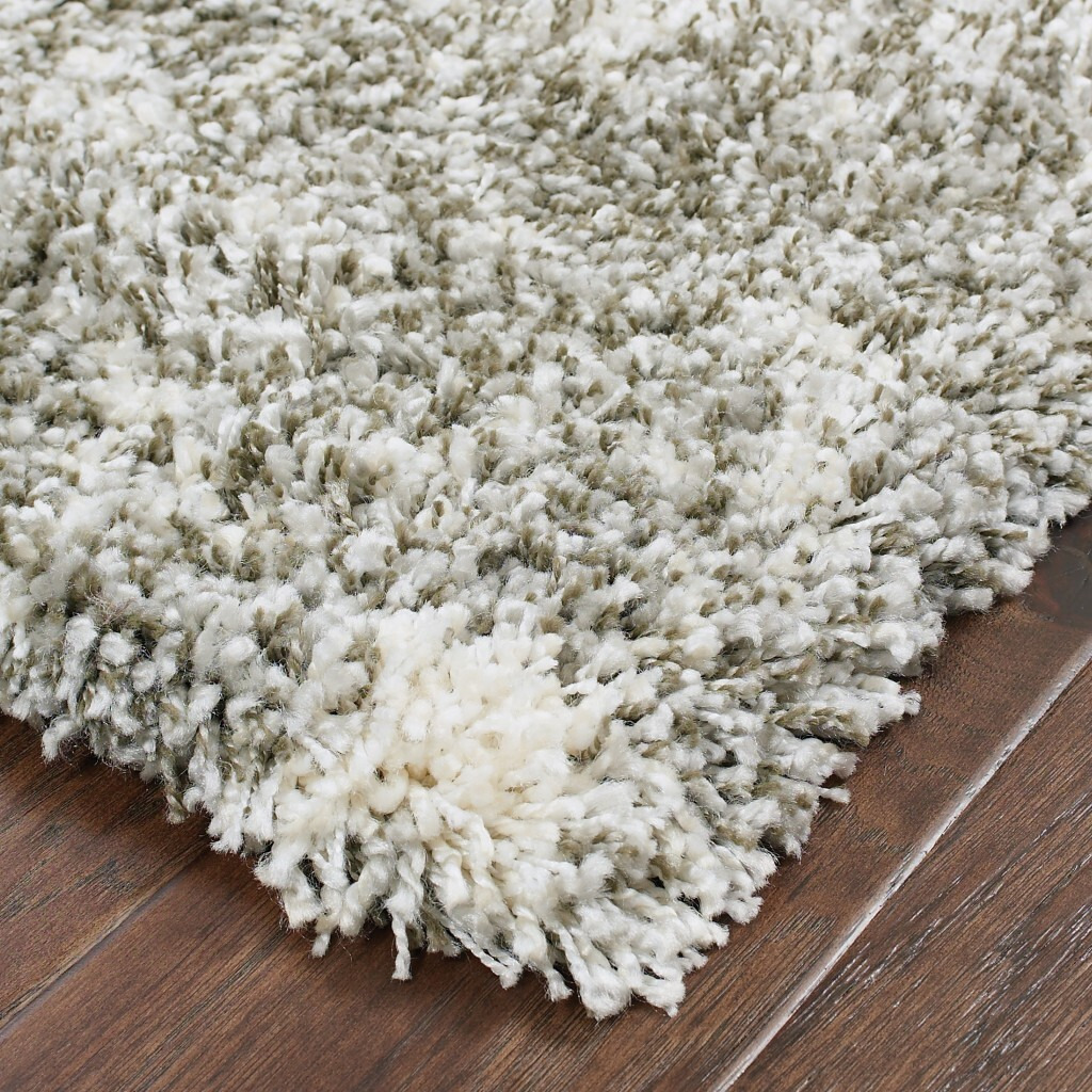 8 X 11 Gray And Ivory Distressed Abstract Area Rug
