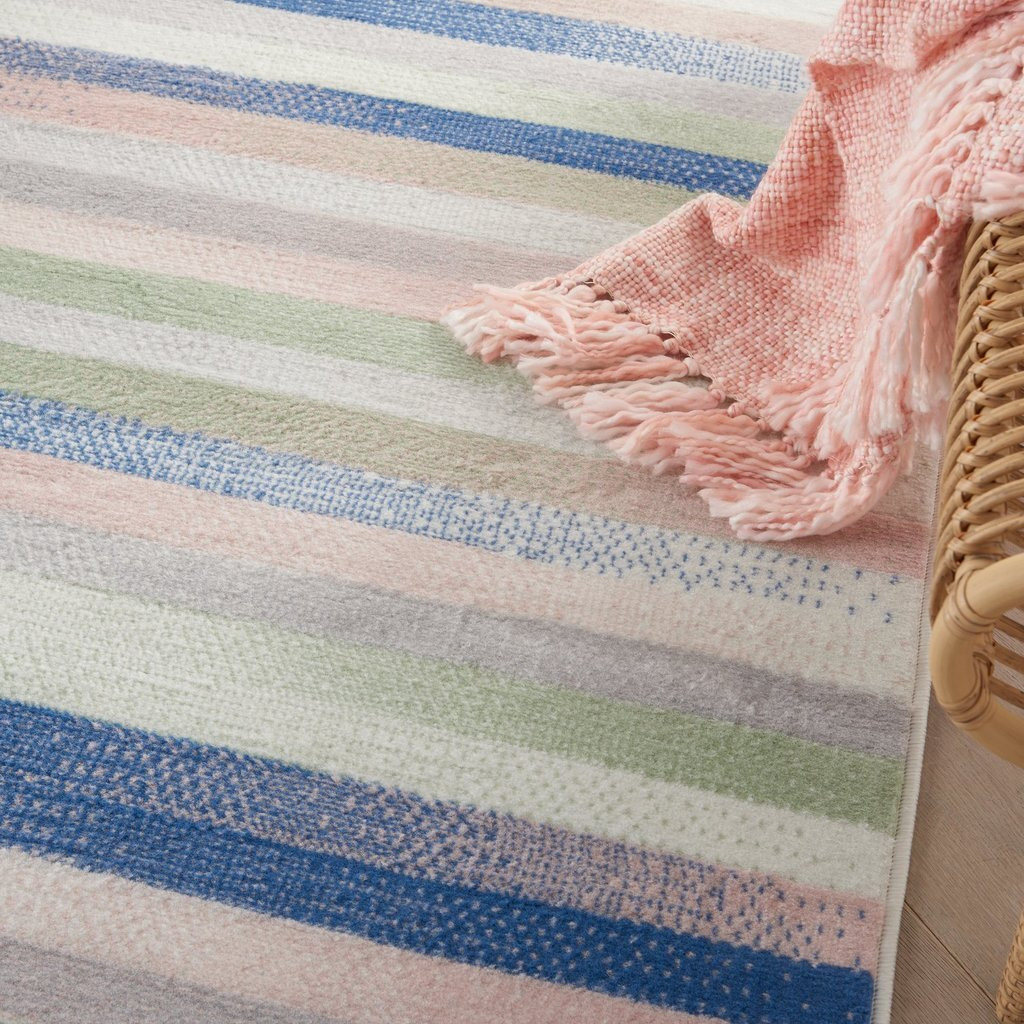 4 X 6 Ivory Halftone Stripe Area Rug