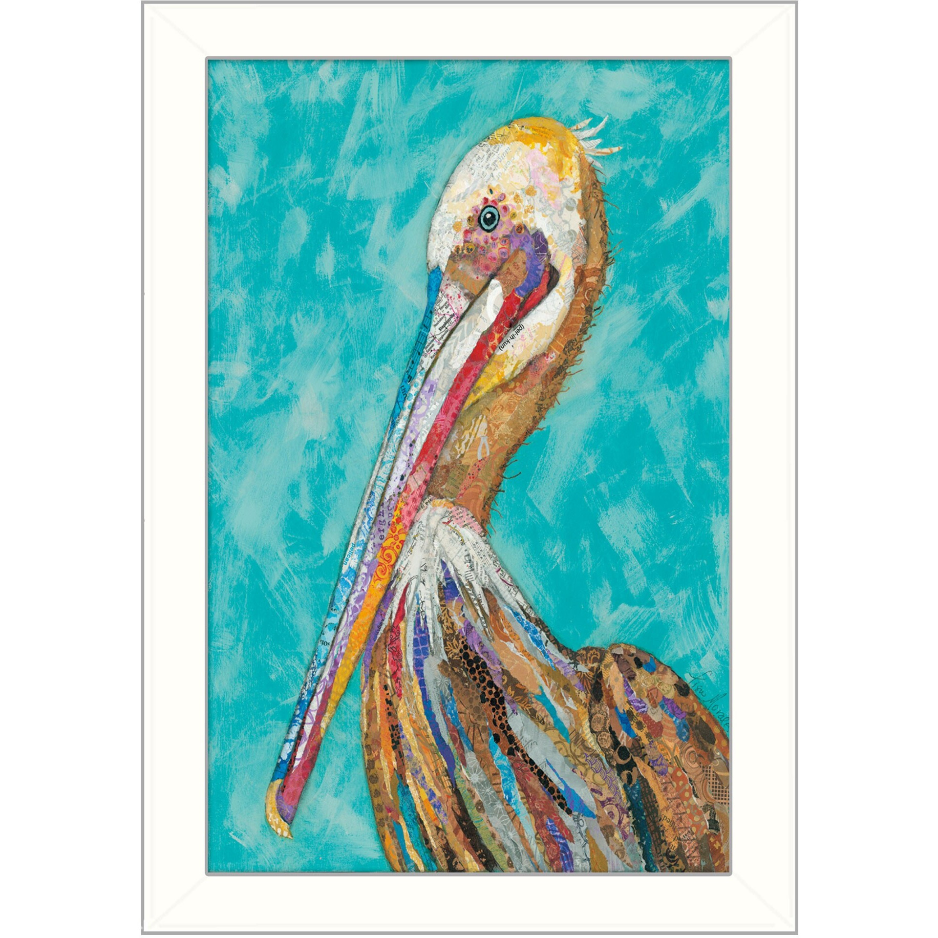 Pelican Ii White Framed Print Wall Art