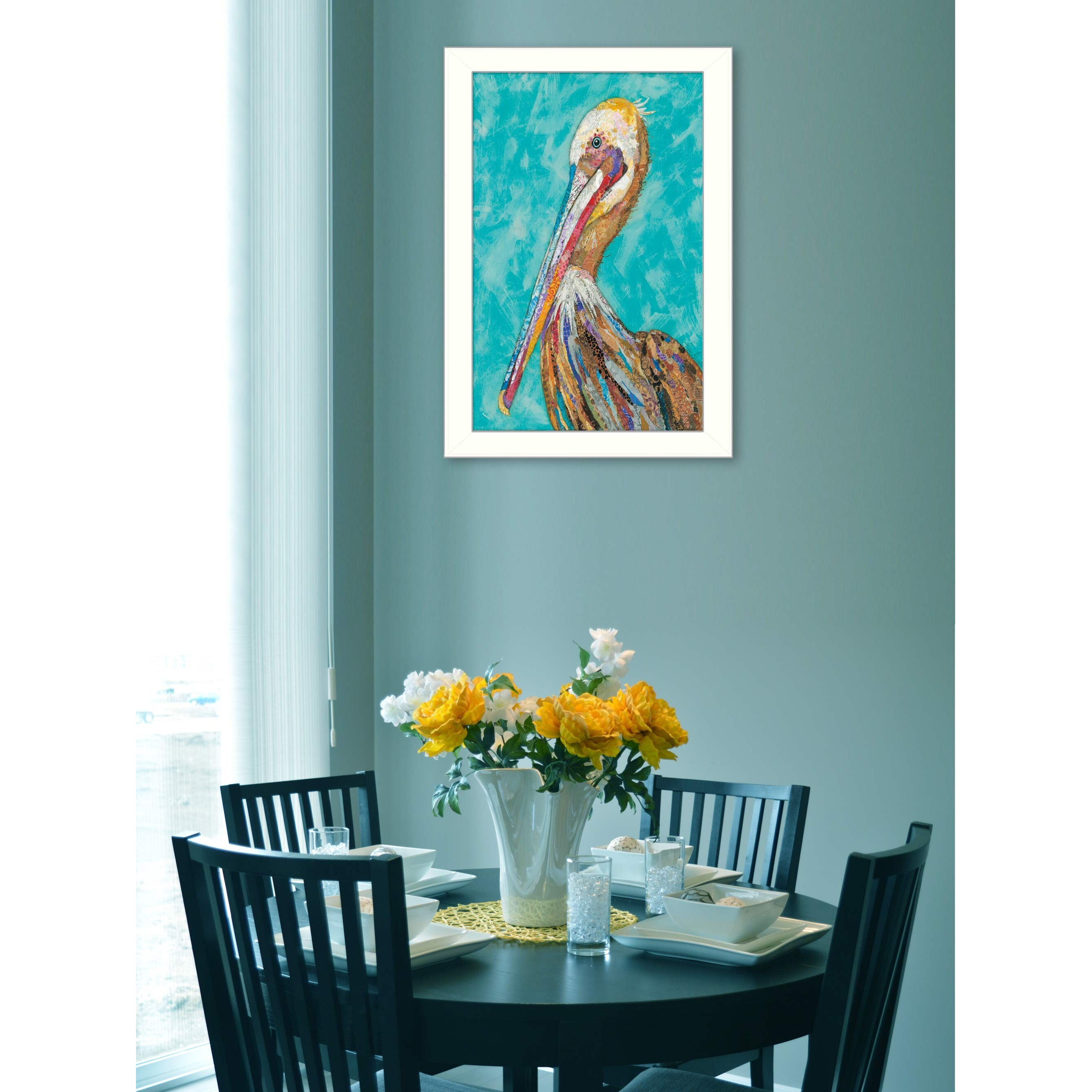 Pelican Ii White Framed Print Wall Art