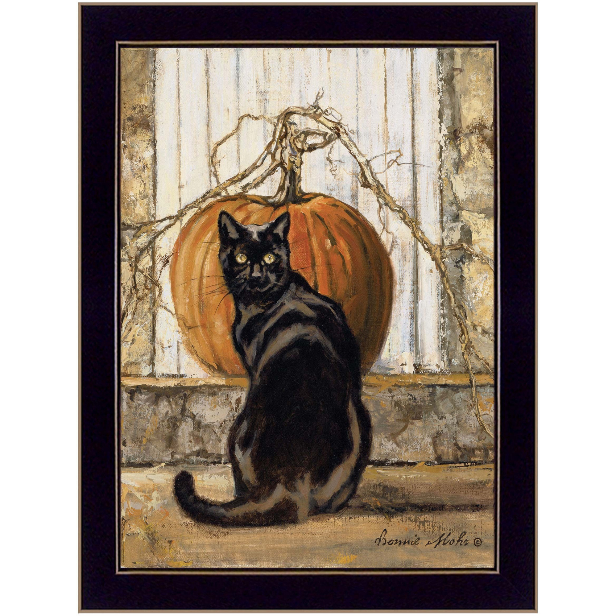 Black Cat 3 Black Framed Print Wall Art