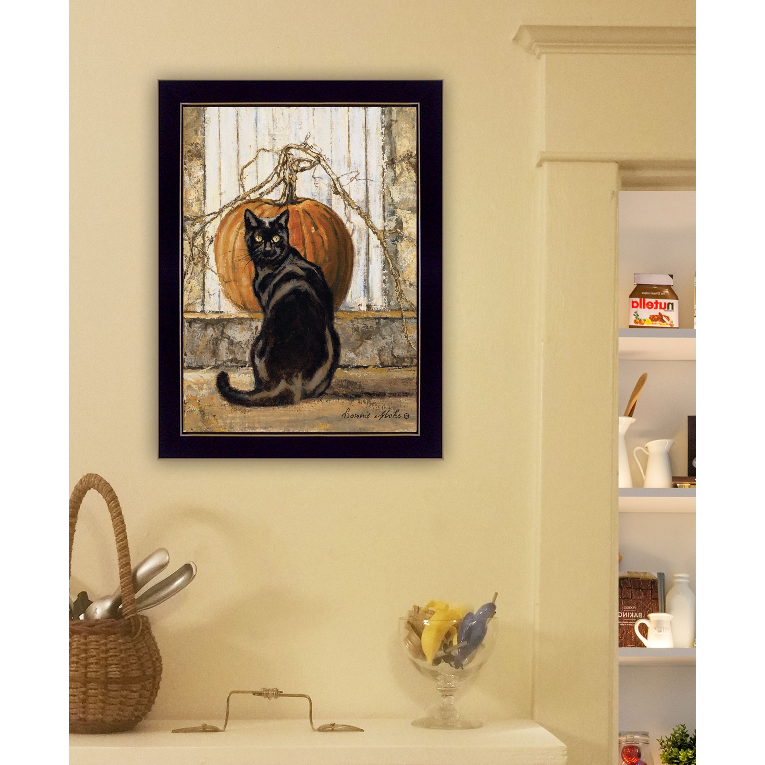 Black Cat 3 Black Framed Print Wall Art
