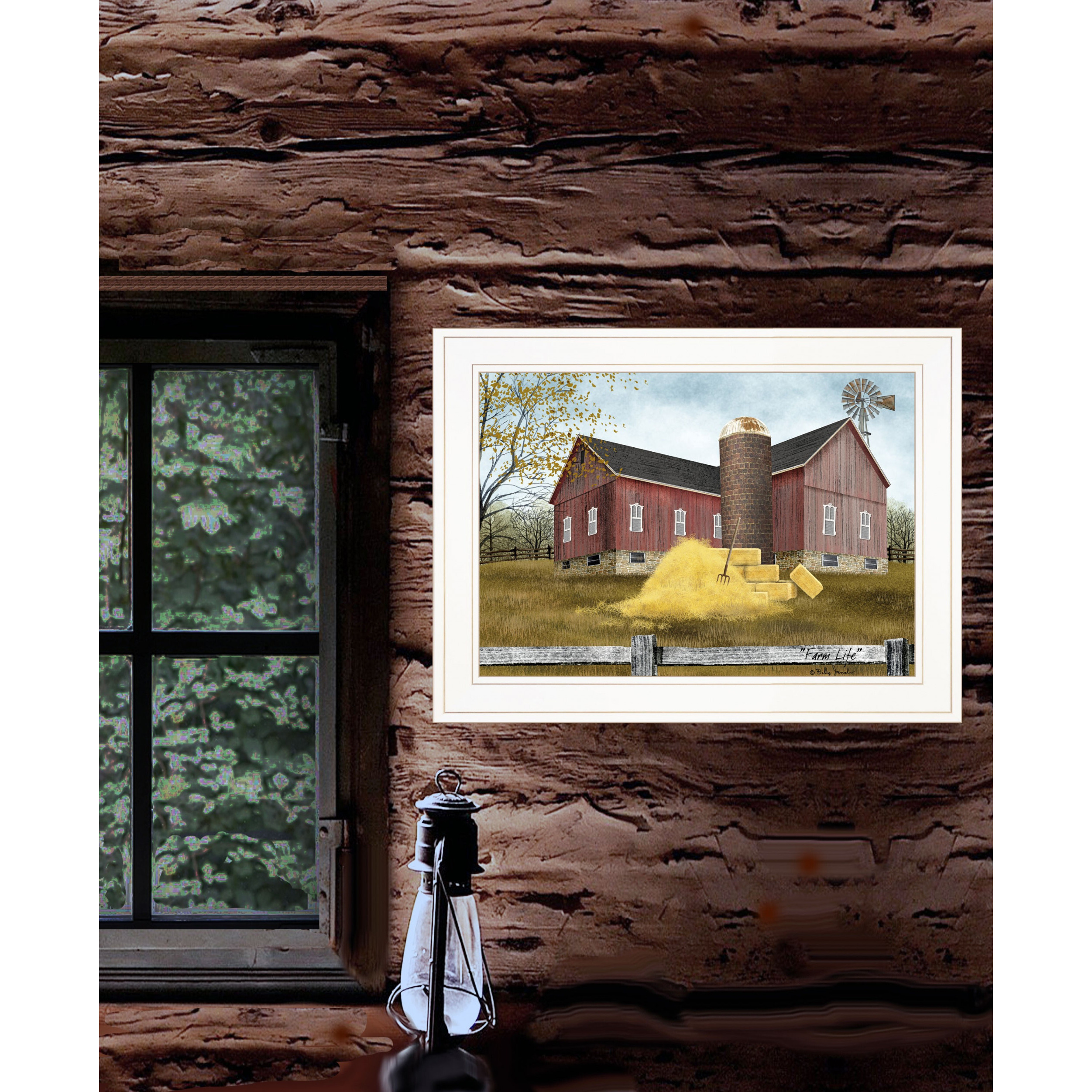 Farm Life 2 White Framed Print Wall Art