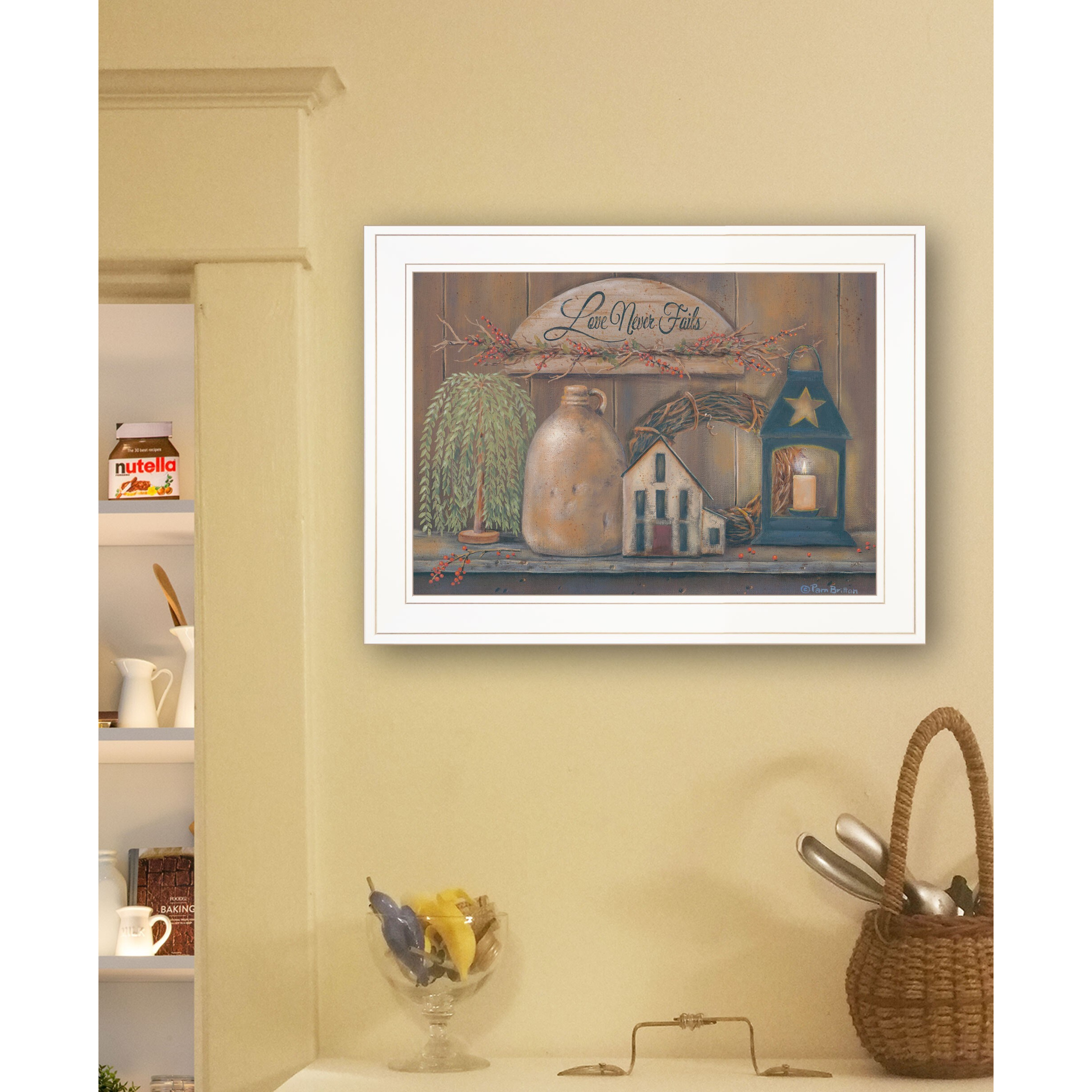 Love Never Fails 5 White Framed Print Wall Art