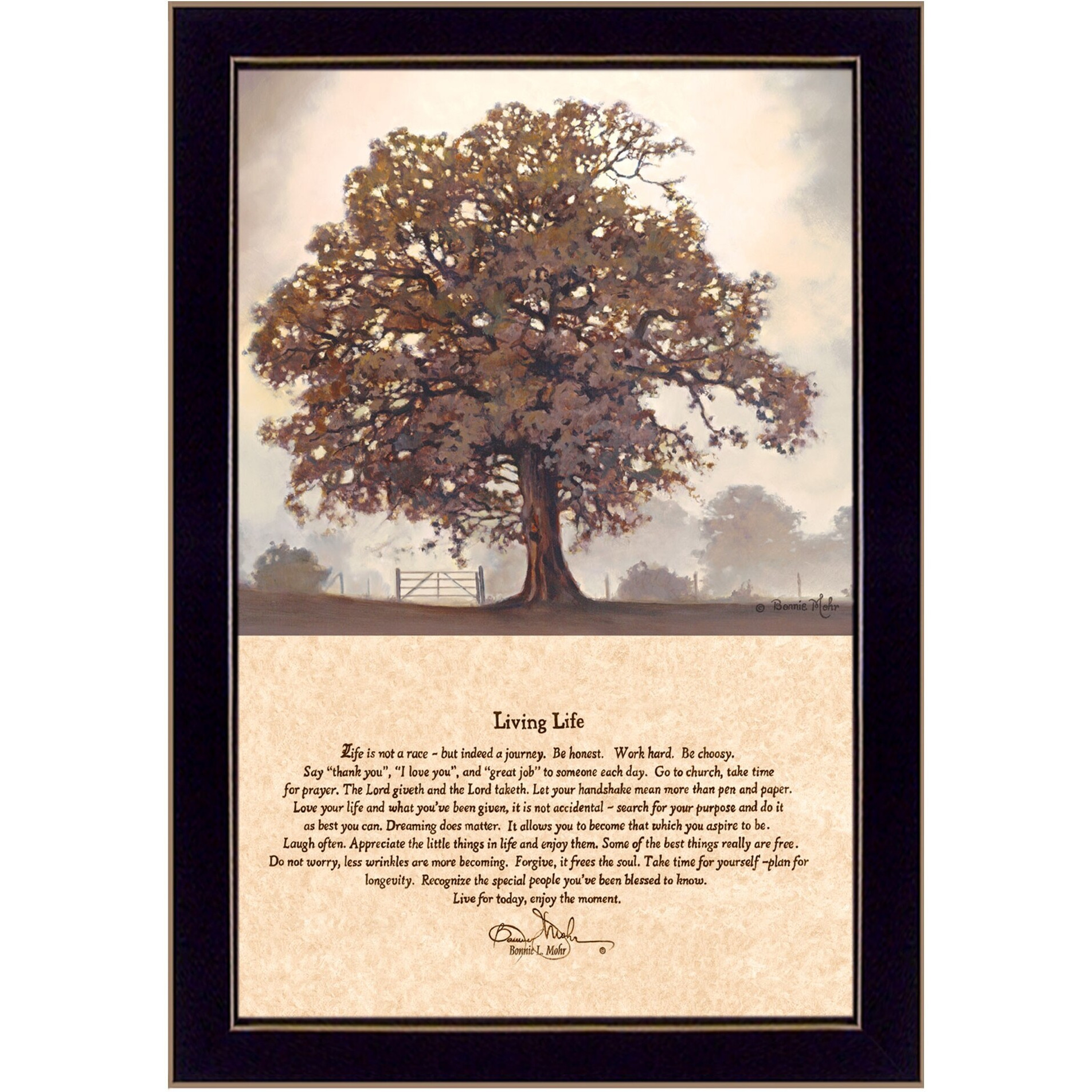 Living Life Black Framed Print Wall Art