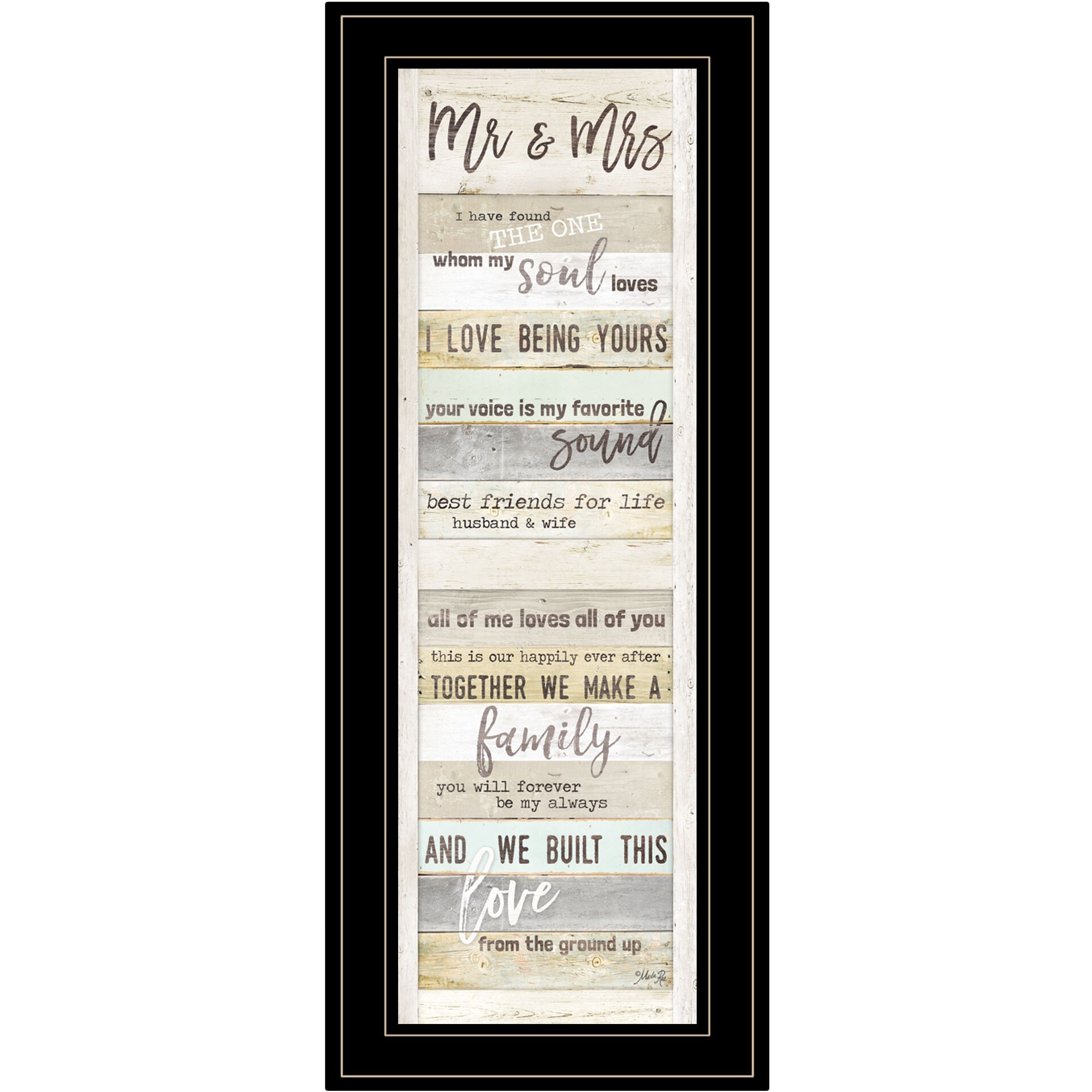 Mr And Mrs 1 Black Framed Print Wall Art