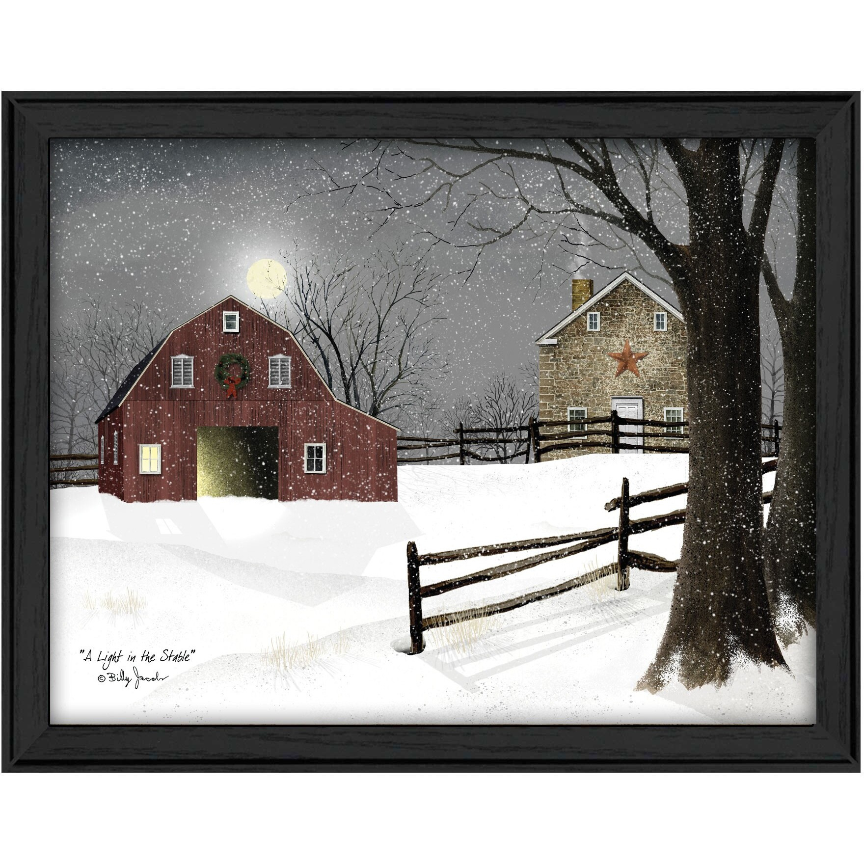 Light In The Stable 6 Black Framed Print Wall Art