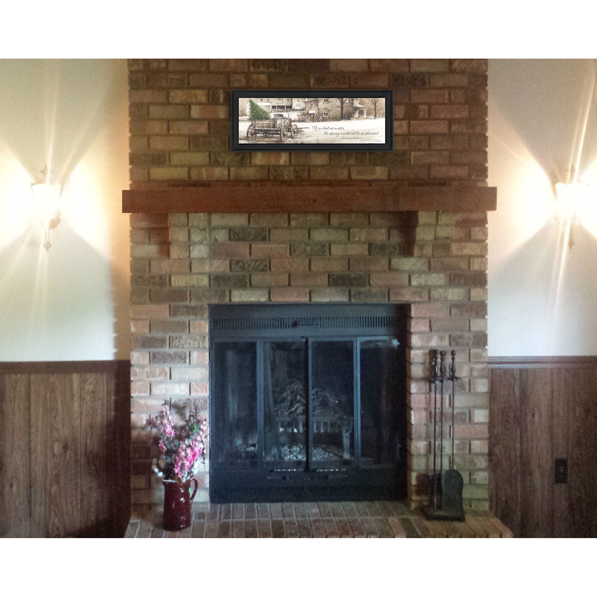 Winter Black Framed Print Wall Art