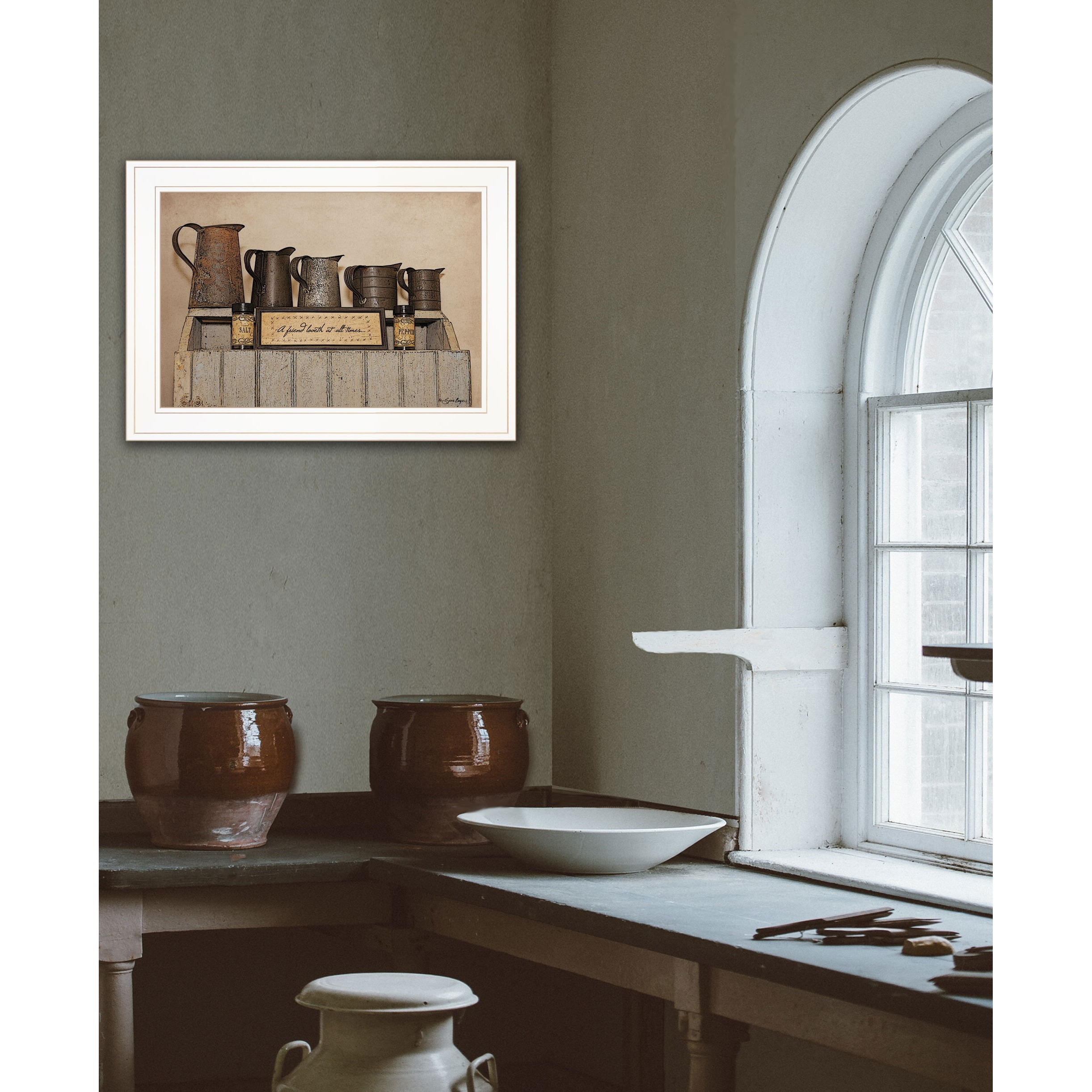 A Friend Loveth At All Time 2 White Framed Print Wall Art
