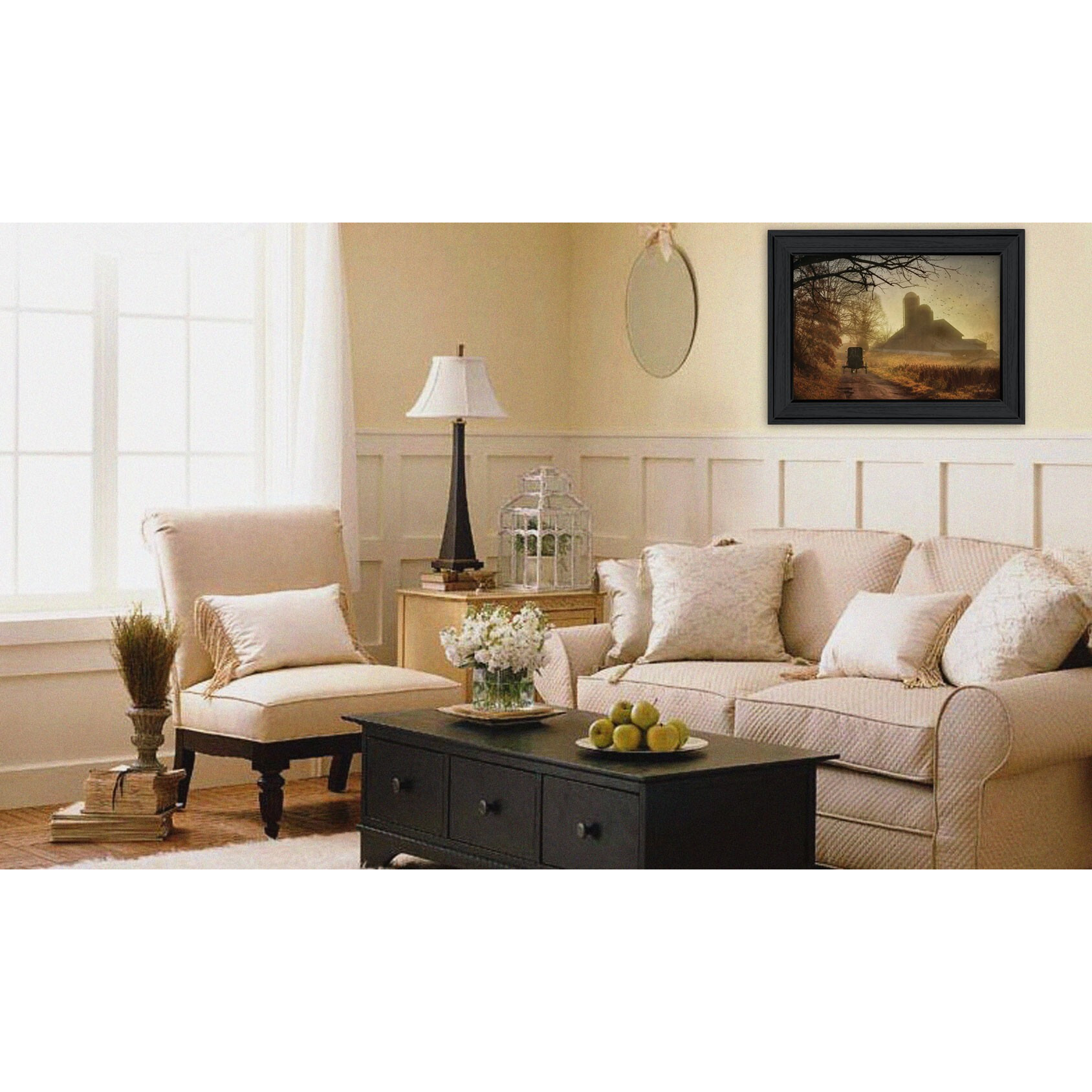 Sunday Morning 2 Black Framed Print Wall Art