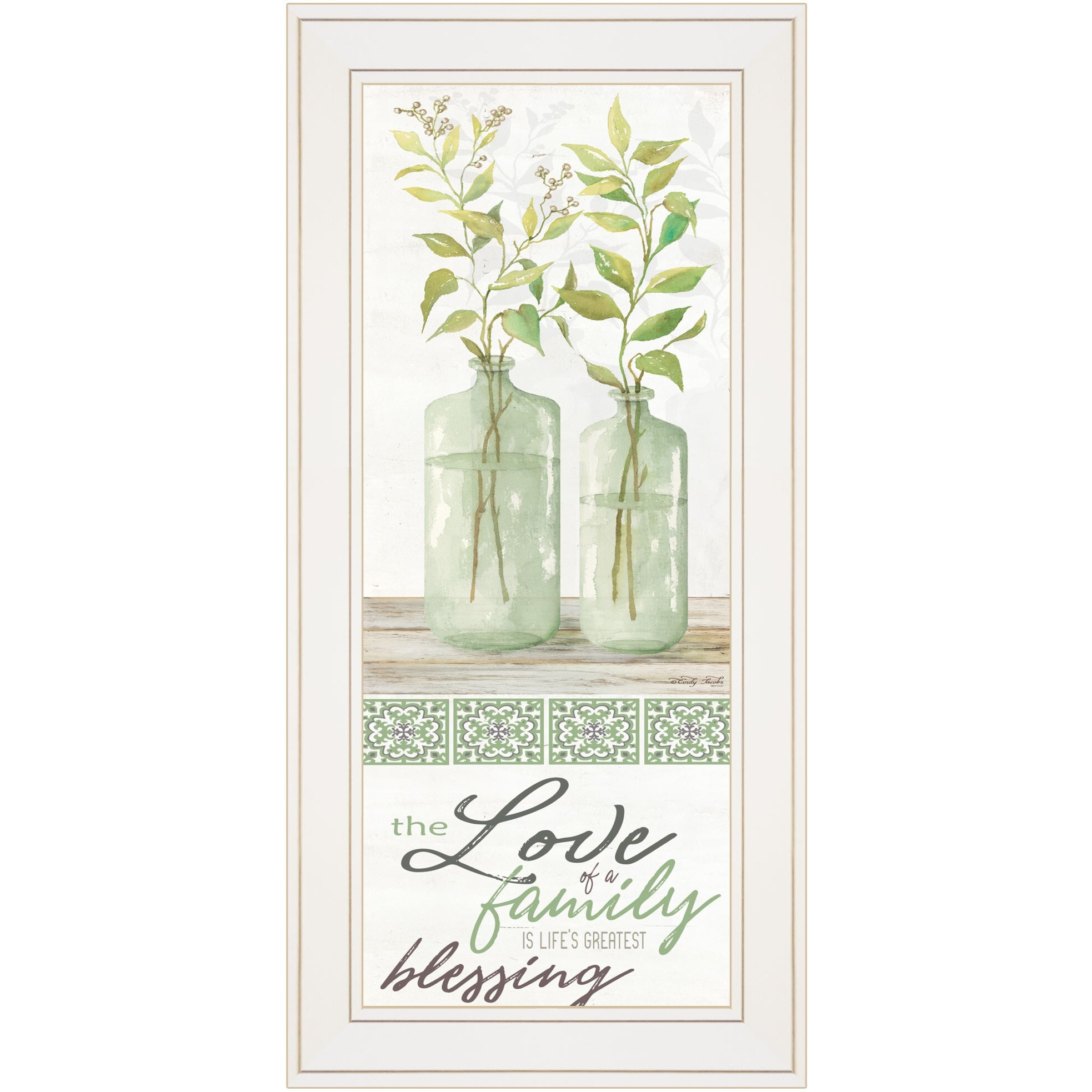 The Love Of A Family White Framed Print Wall Art
