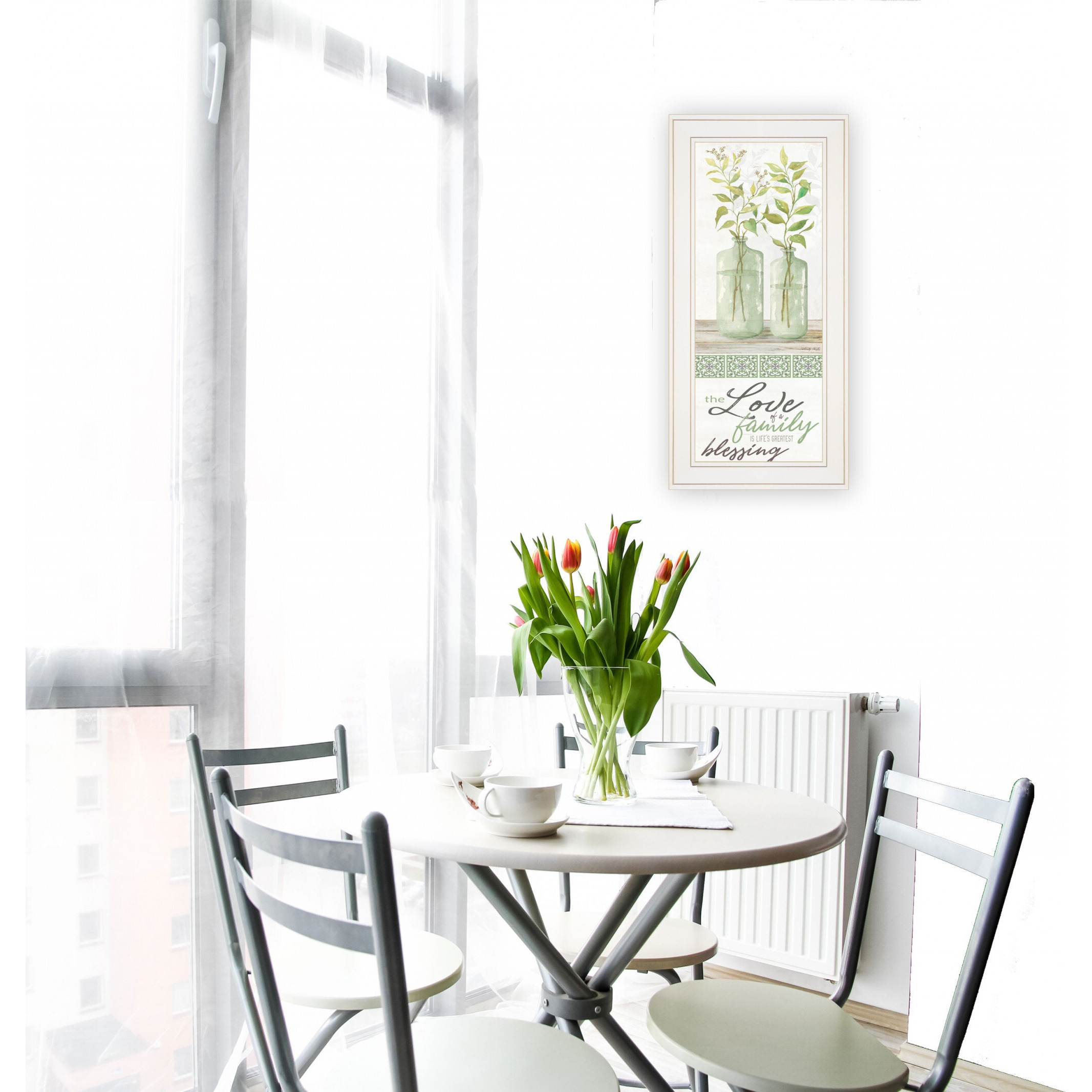 The Love Of A Family White Framed Print Wall Art