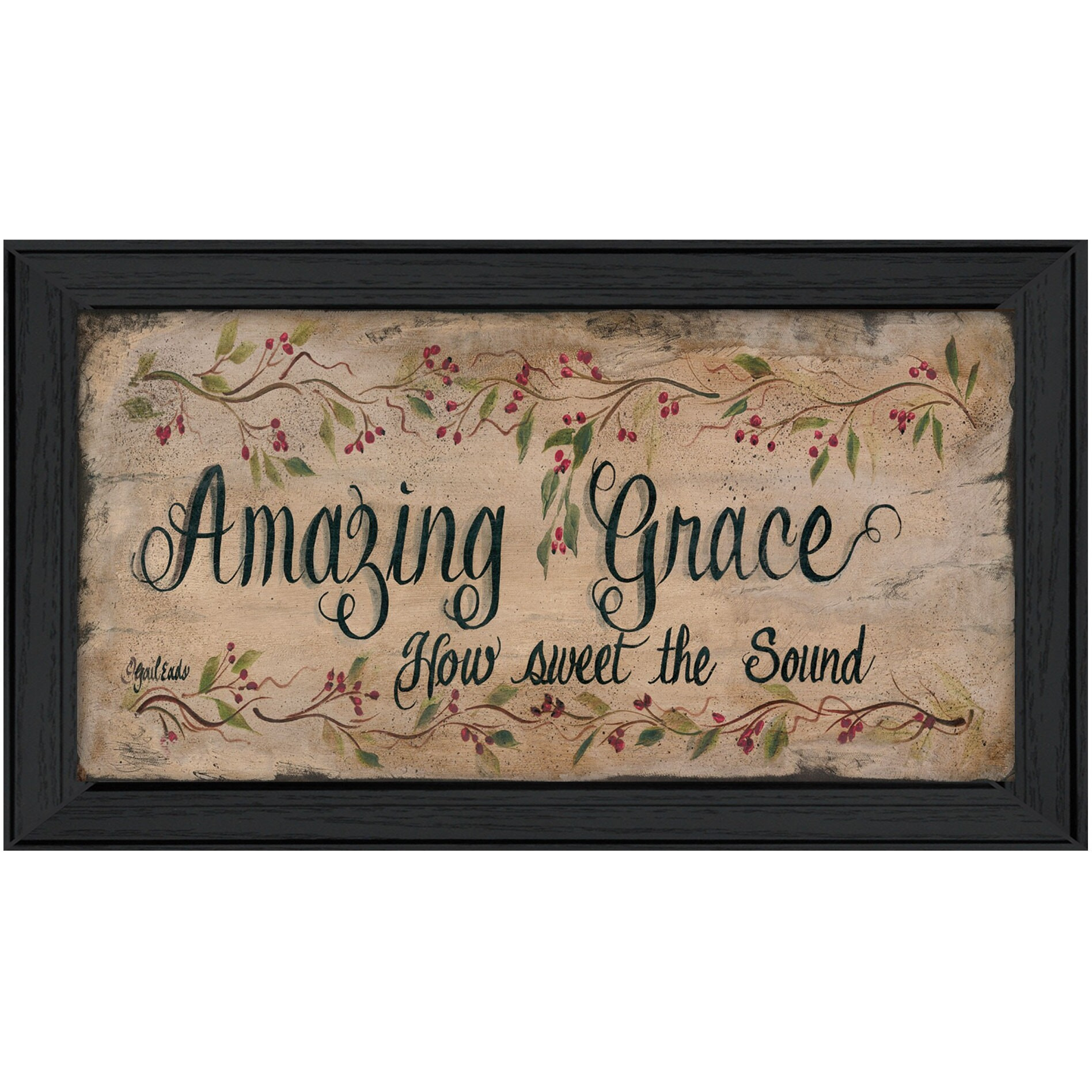 Amazing Grace 2 Black Framed Print Wall Art