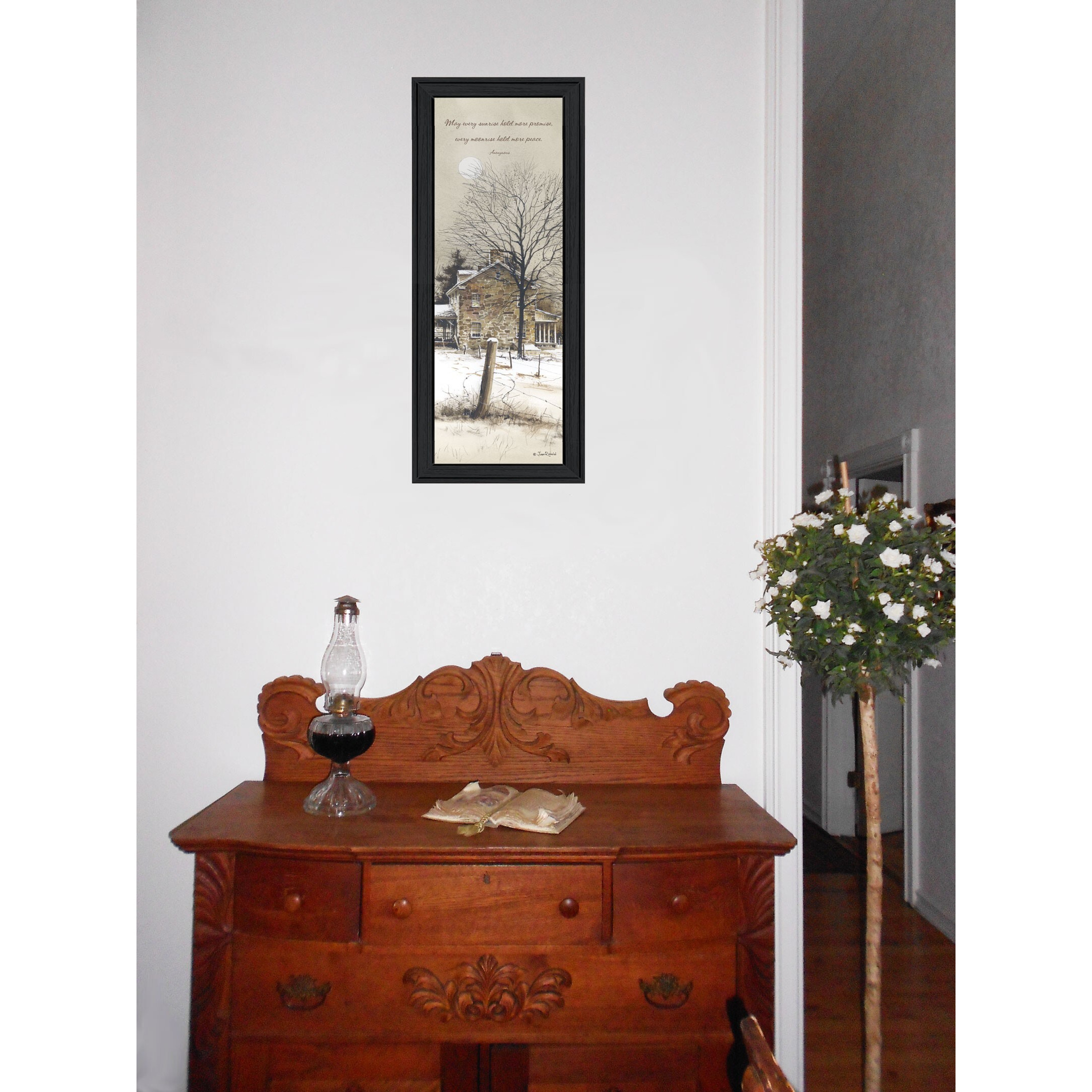 Promise And Peace Black Framed Print Wall Art