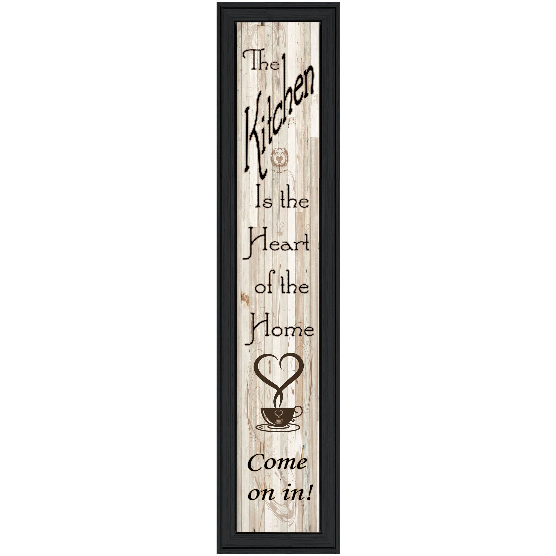 Kitchen Is The Heart Of The Home 8 Black Framed Print Wall Art