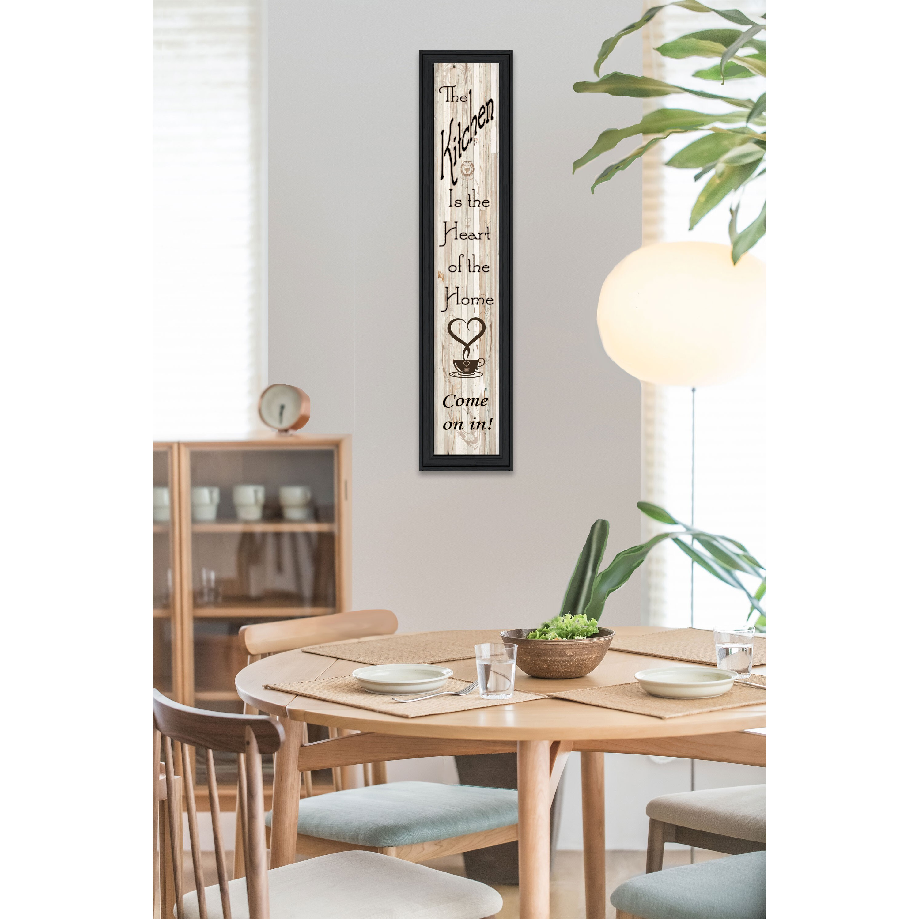 Kitchen Is The Heart Of The Home 8 Black Framed Print Wall Art