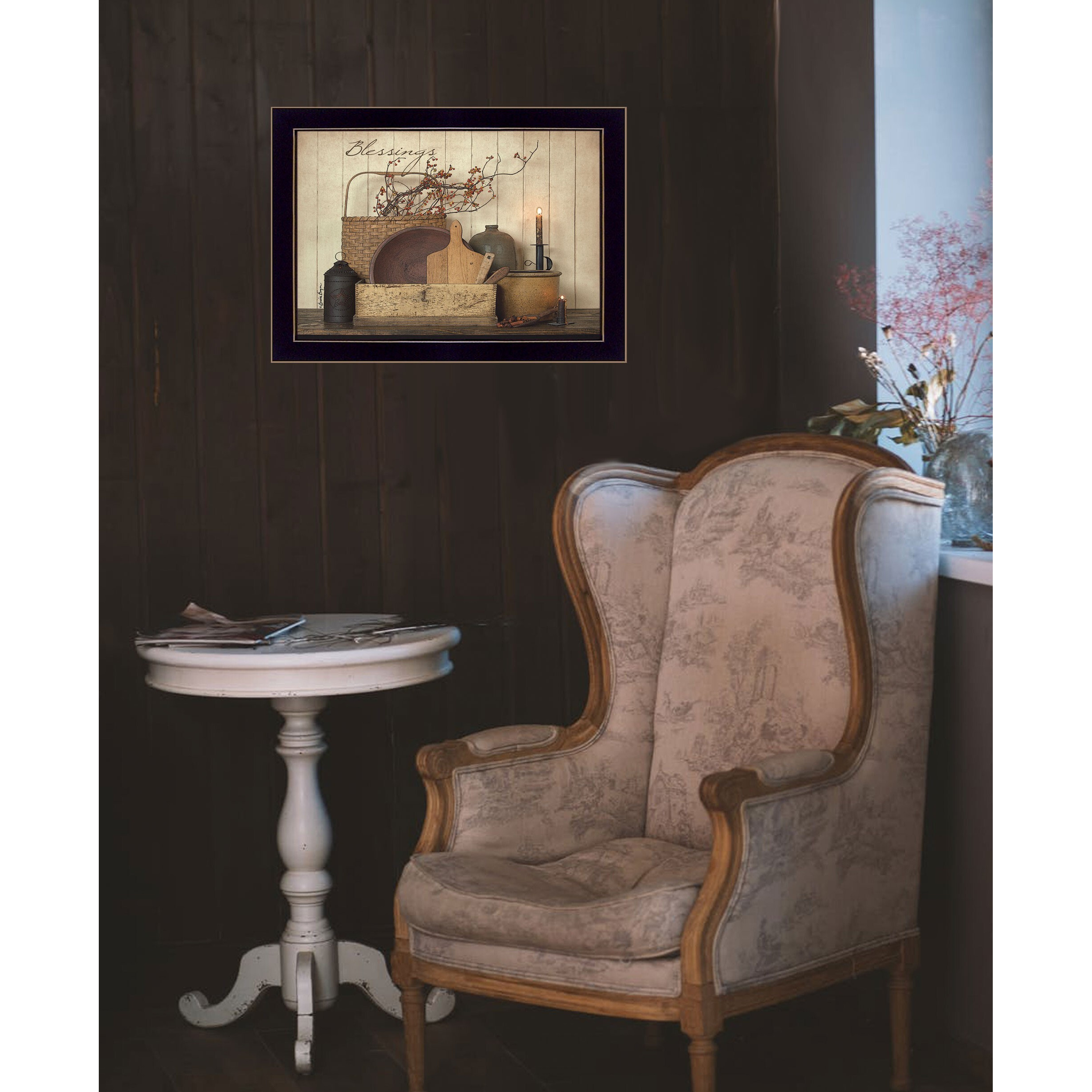 Count Your Blessing 3 Black Framed Print Wall Art