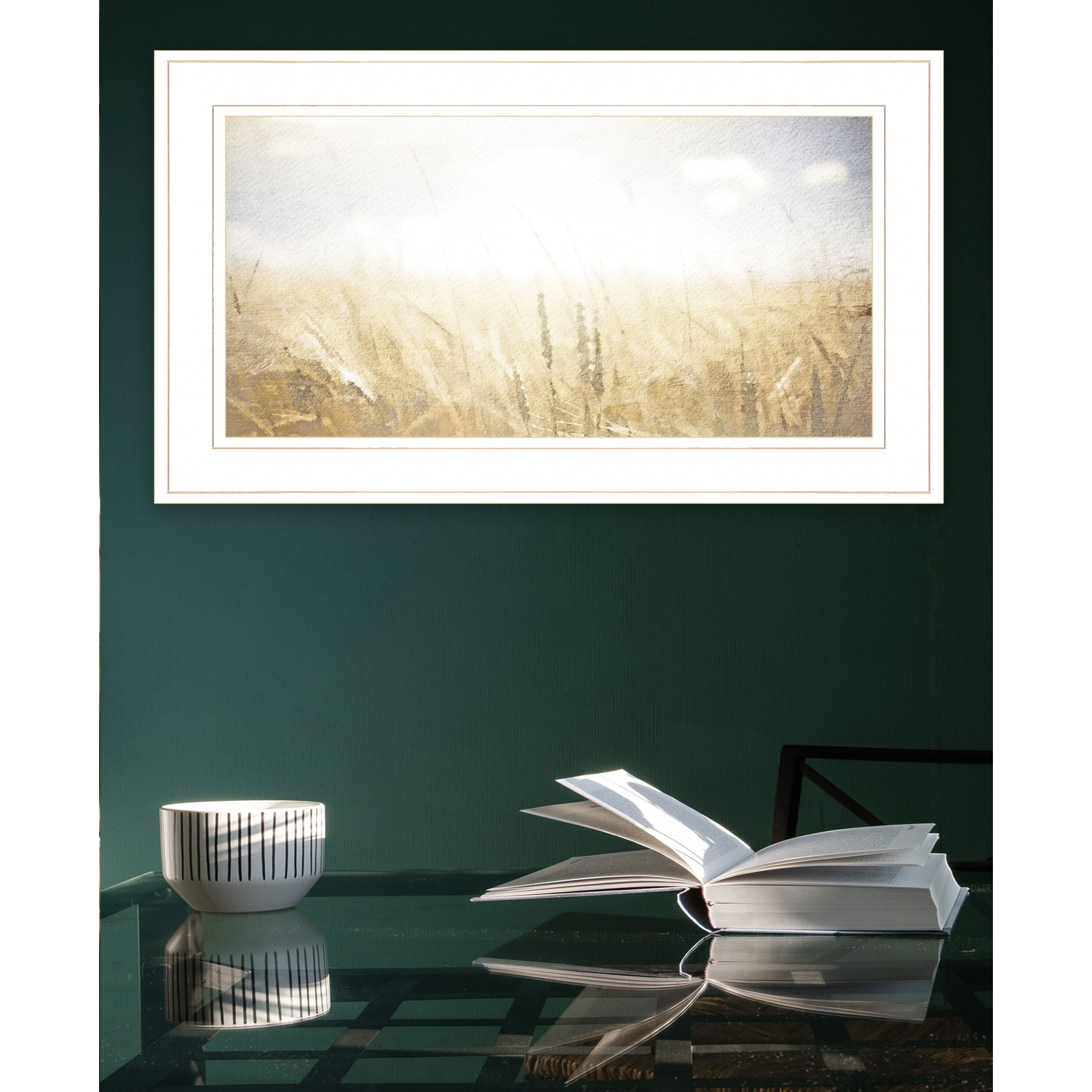 Fields Of Gold 1 White Framed Print Wall Art