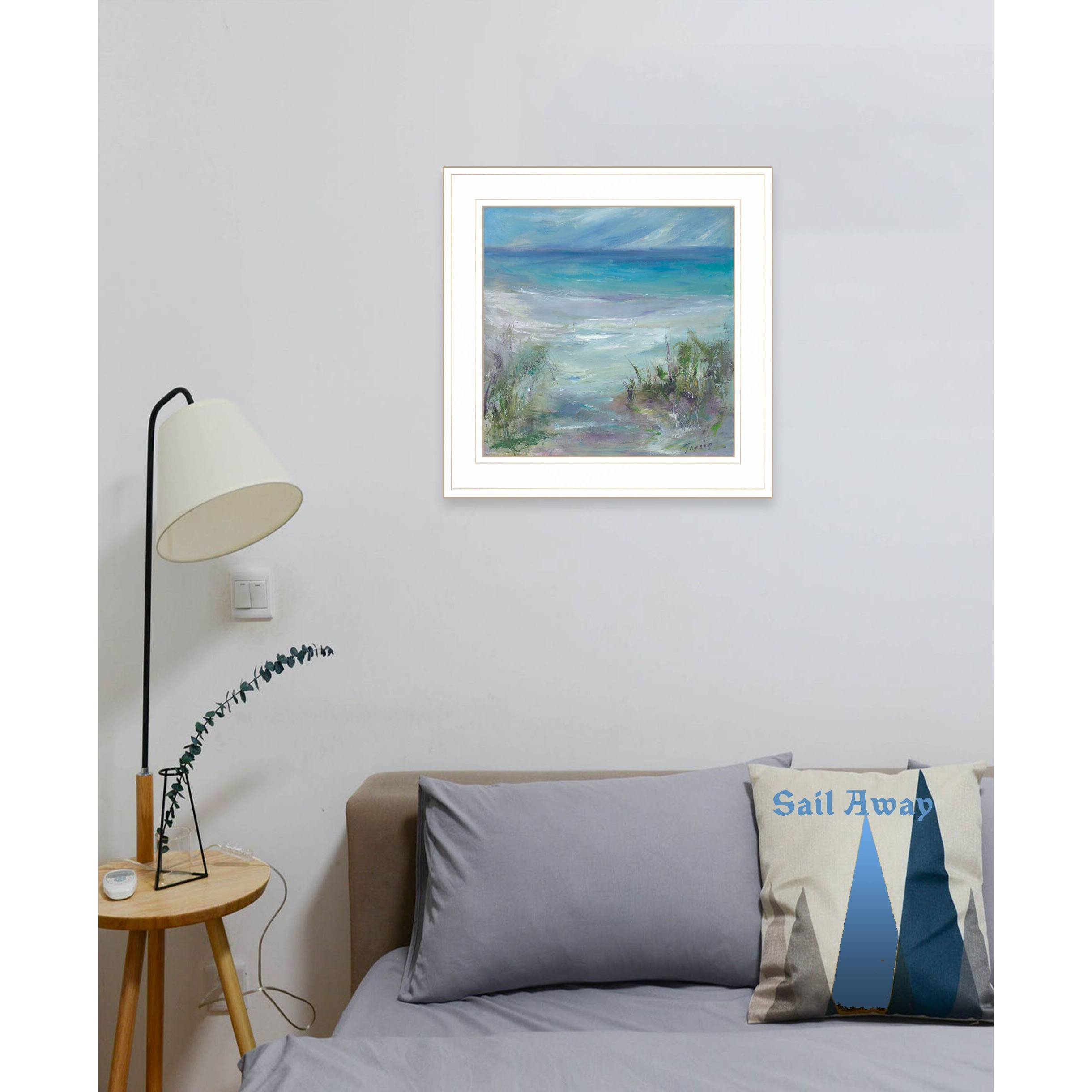 Blue Horizons 2 White Framed Print Wall Art
