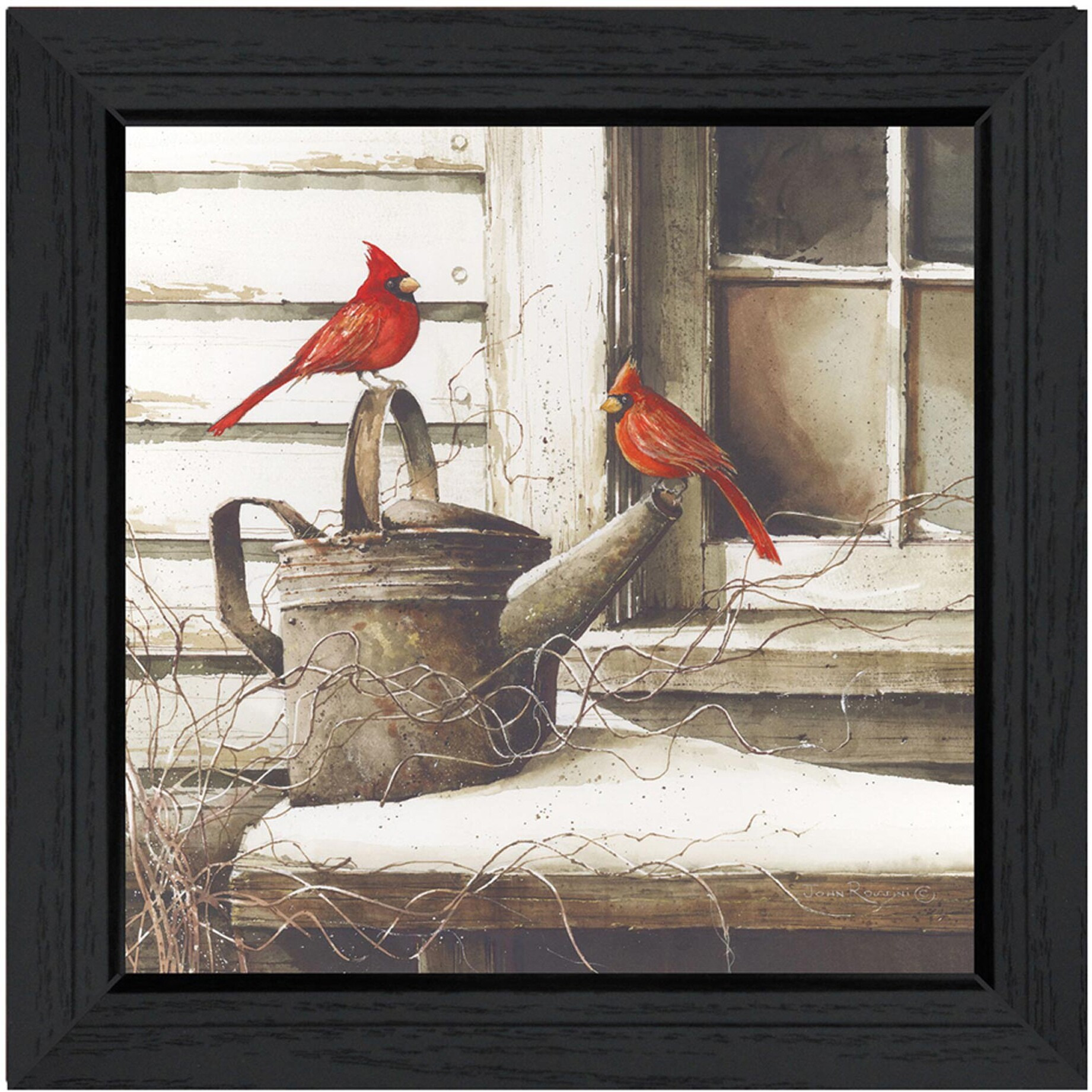 Waiting For Spring Black Framed Print Wall Art