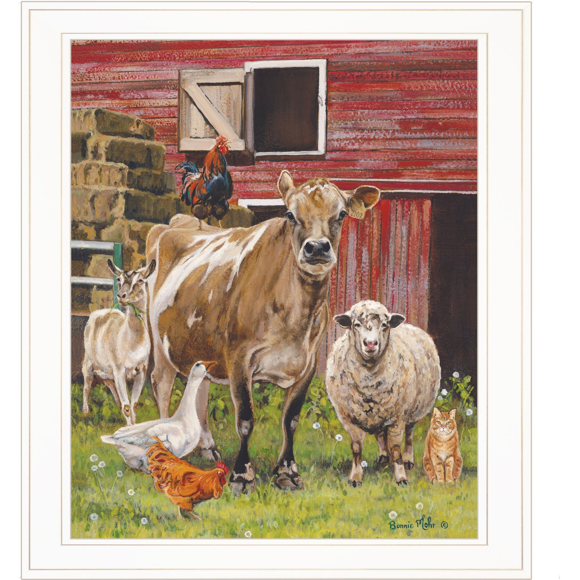 Barnyardigans White Framed Print Wall Art